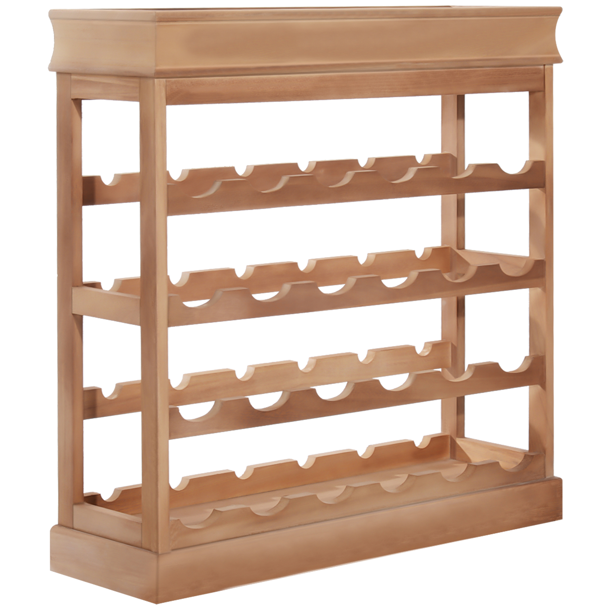 HOMCOM 70W x22.5D x 70H cm Wine Rack Wooden 24 Bottles Stackable 4-tier Display Shelves... from Aosom IE