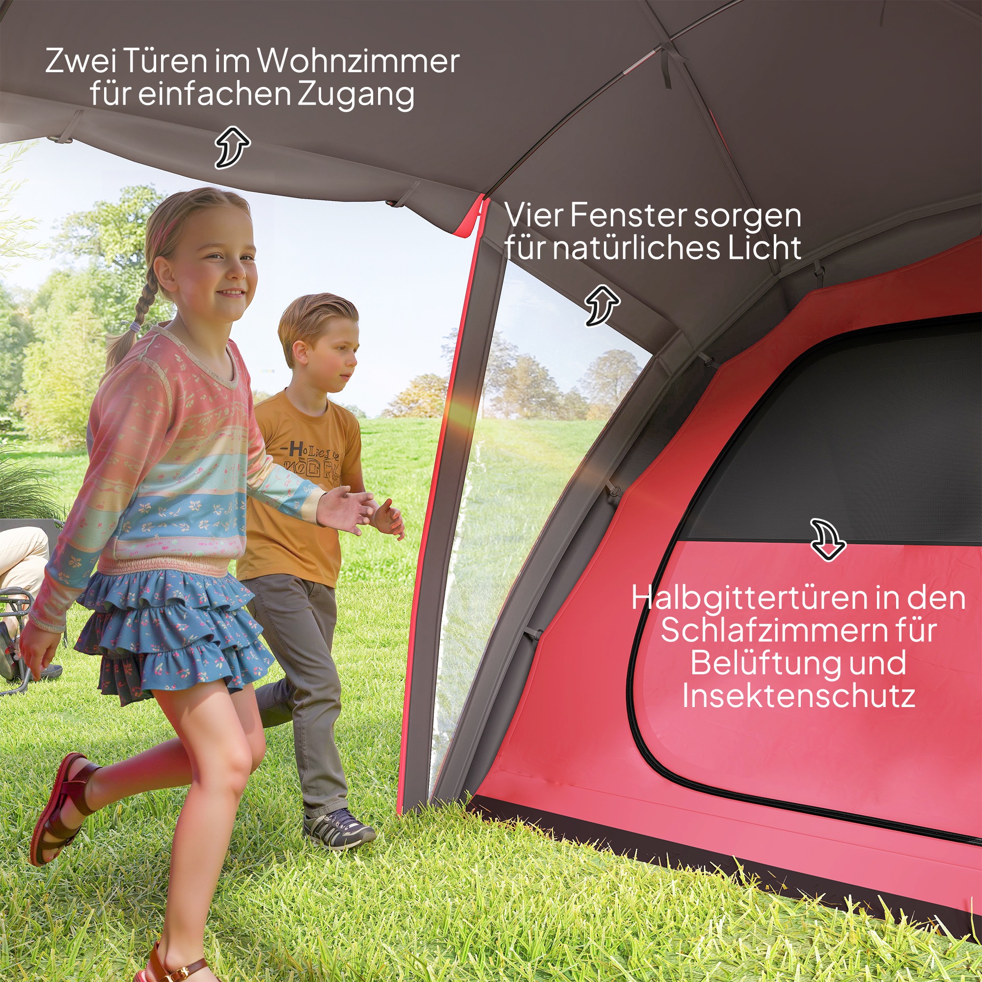 pop up zelt mit stehhhe Cape 8-Personen-Pop-Up-Zelt