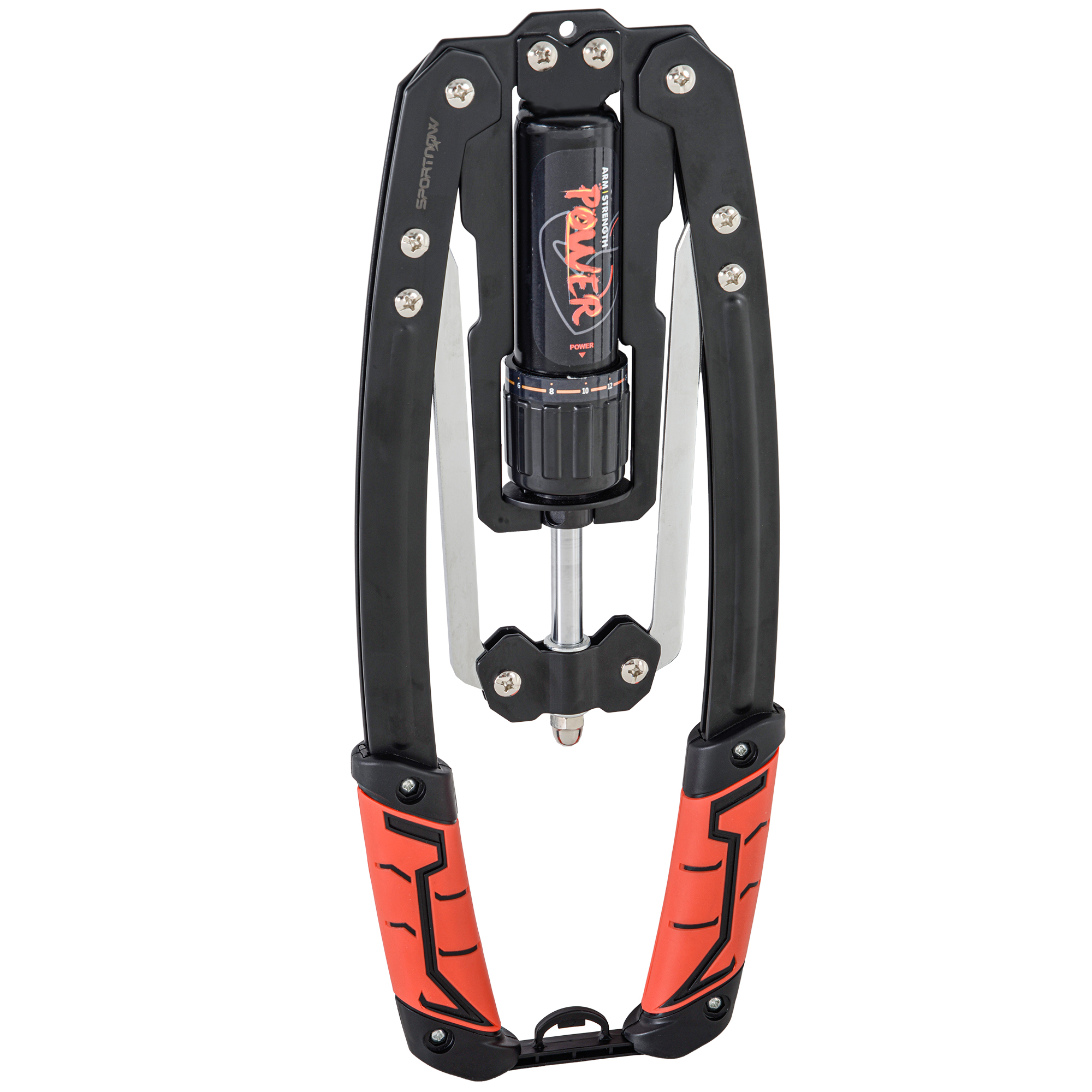 SPORTNOW Musculation avant bras barre twister réglable 10-200 kg réglable exerciseur à puissance hydraulique 43 x 16 x 5 cm noir