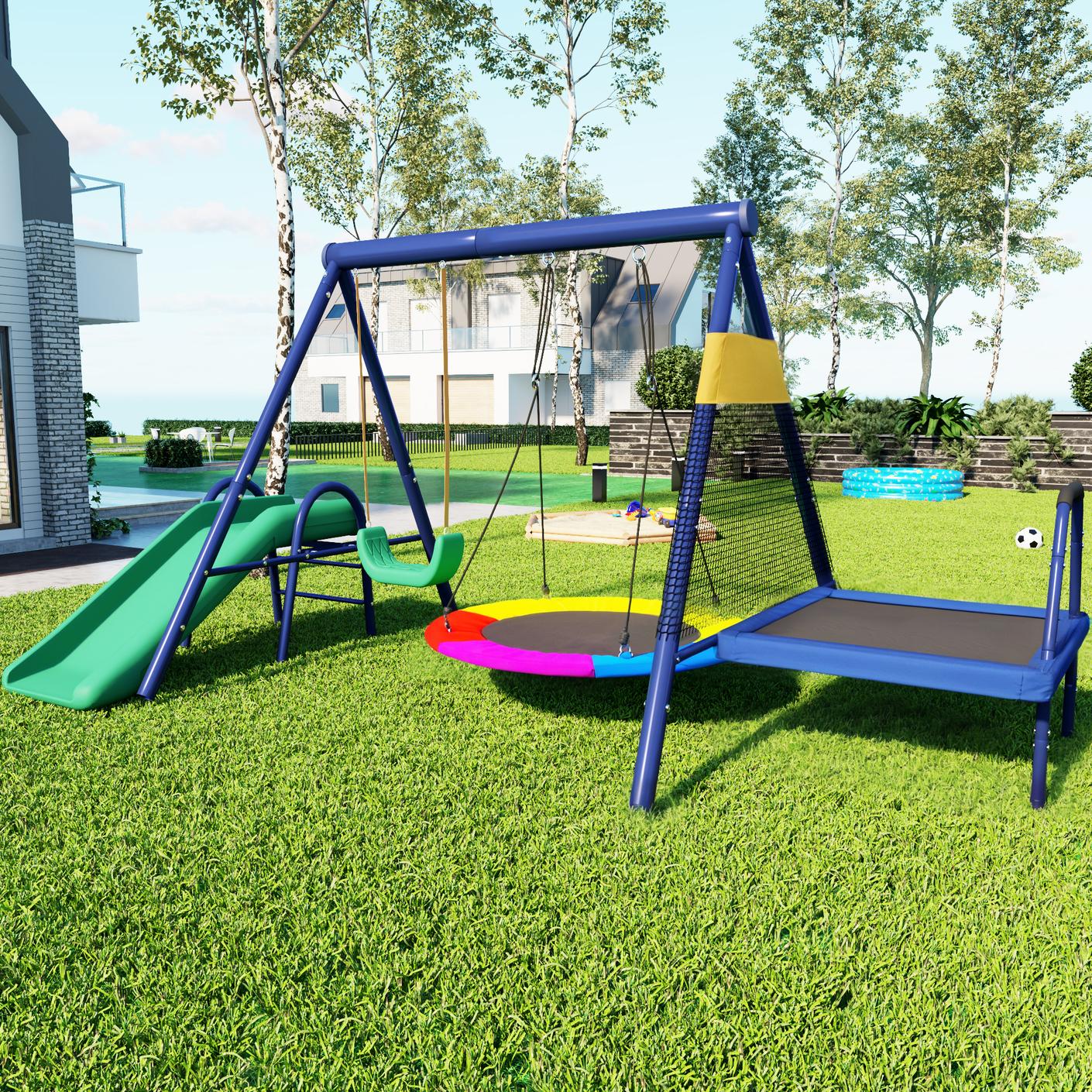 Balançoire de Jardin Balançoire Antidérapante en Caoutchouc Souple Noir Balançoire de Jardin Balançoire Antidérapante en Caoutchouc Souple Noir