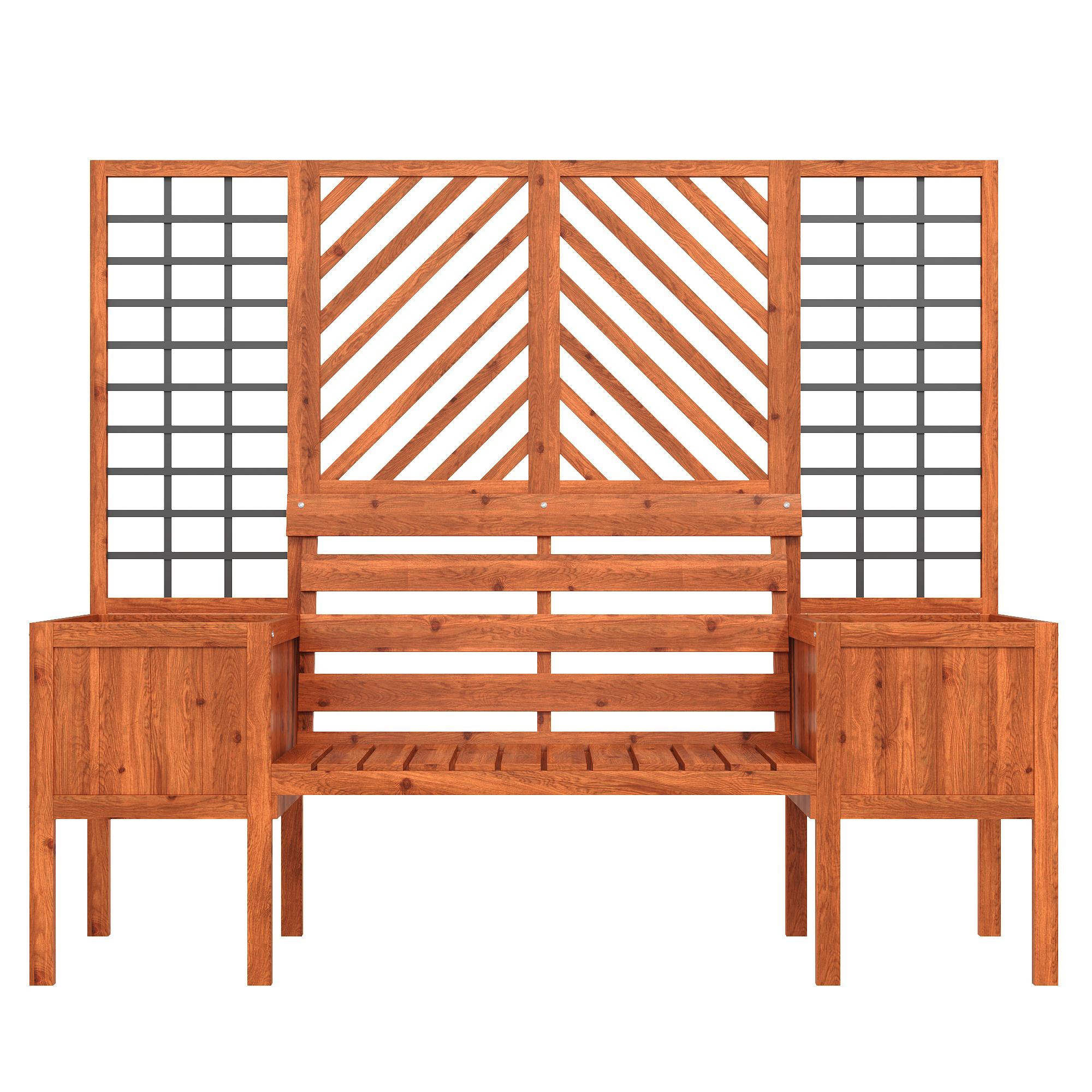 Pflanzkübel mit Spalier und Sitz für Garten Hof Terrasse, für Kletterpflanz günstig online kaufen