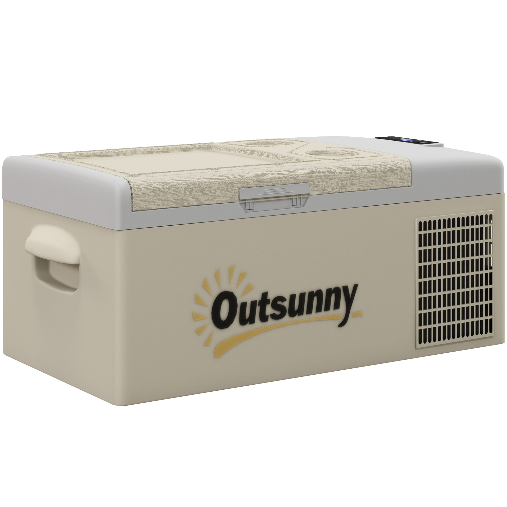 Outsunny 16L Portable Car Fridge, -20℃ to 10℃ Adjustable Temperature - Black/Grey