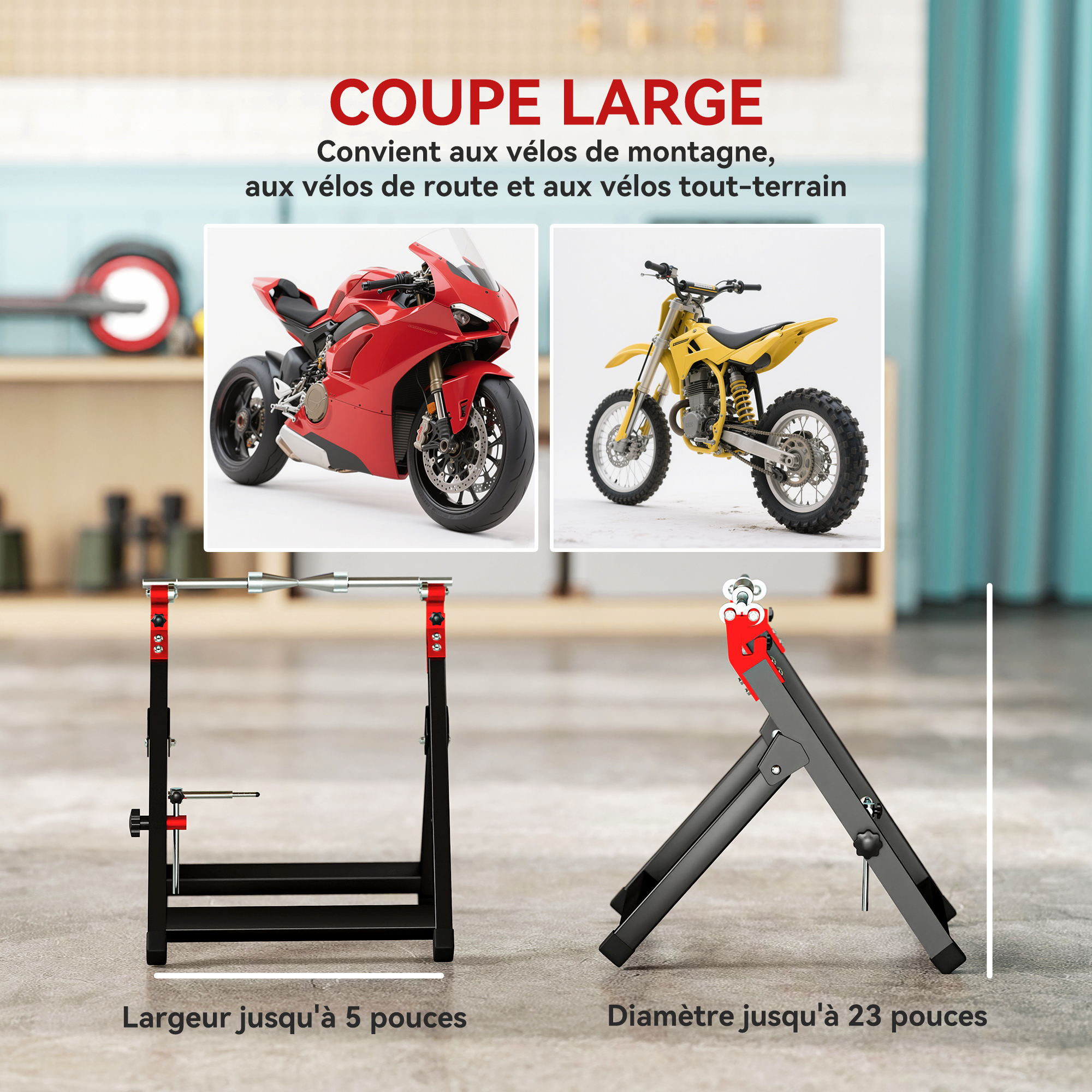 Équilibreuse De Roue Moto Pliable - Support D'équilibrage - Neuf