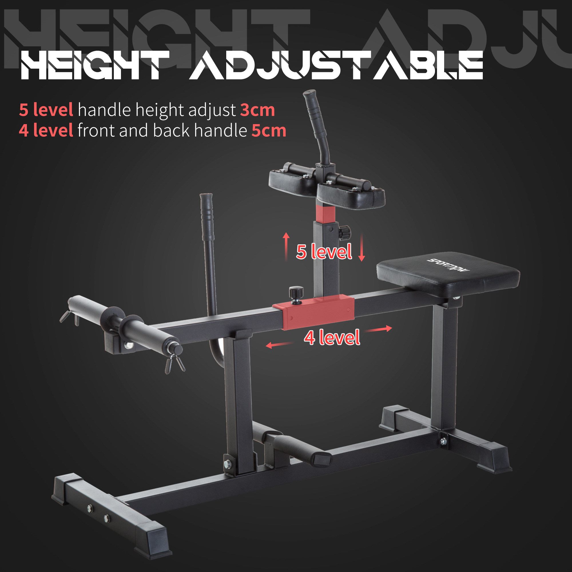 SPORTNOW Seated Leg Extension Machine, Adjustable Leg Raise Machine and Curl Machine with Plate Loaded for Hip, Lower Body and Home Gym Workout 4