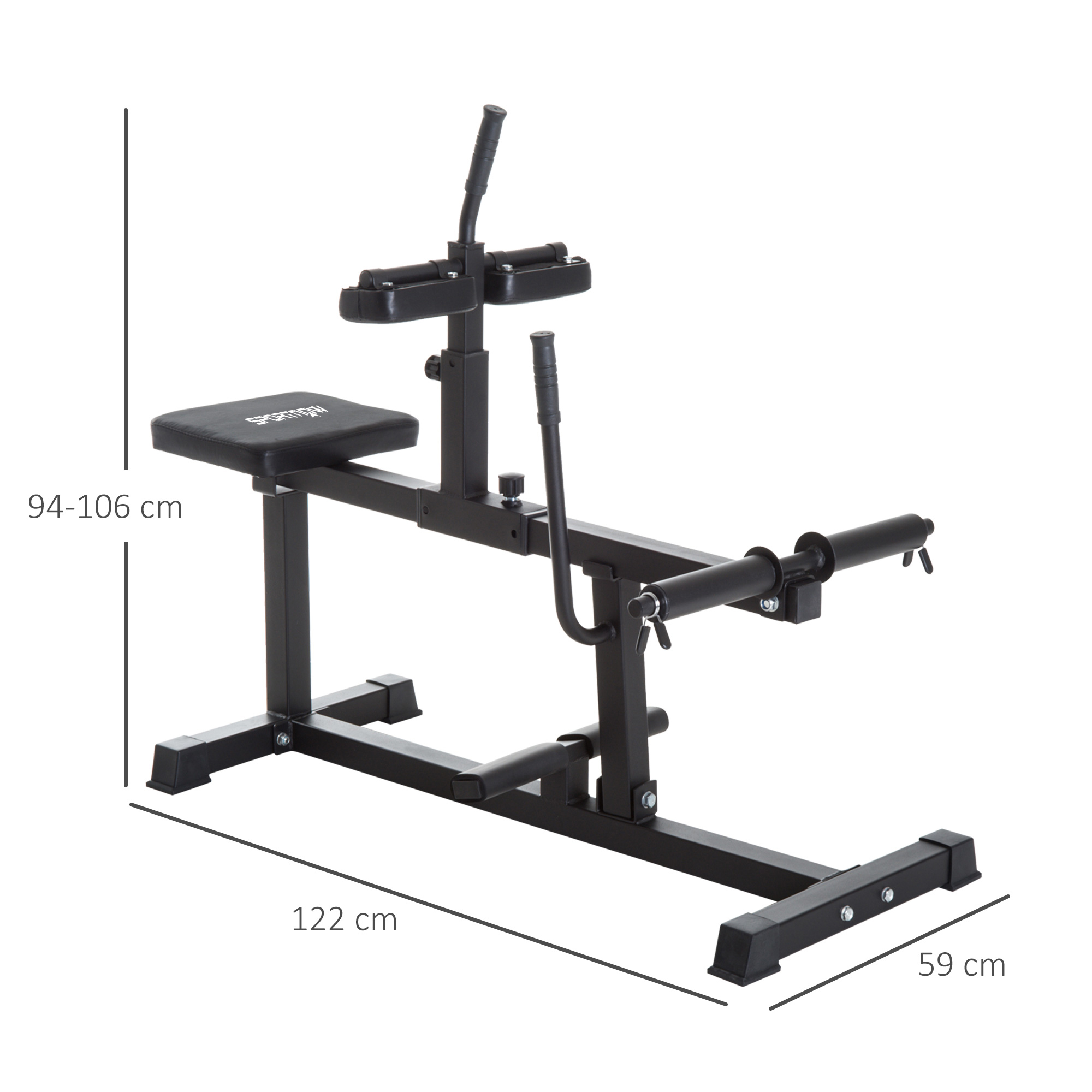 SPORTNOW Seated Leg Extension Machine, Adjustable Leg Raise Machine and Curl Machine with Plate Loaded for Hip, Lower Body and Home Gym Workout 3
