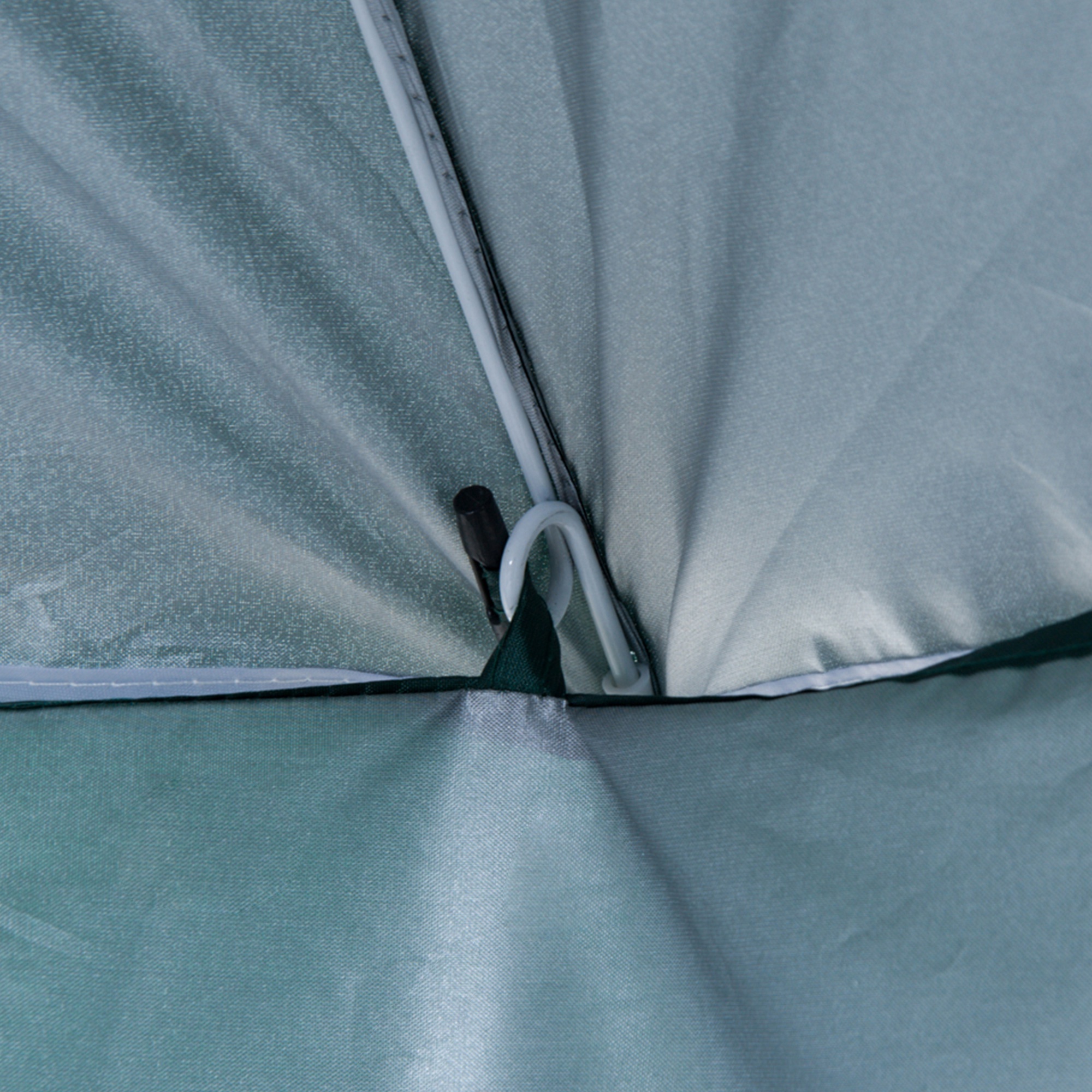 Outsunny 88" Arc 2.2M Fishing Umbrella Beach Parasol with Sides Brolly Shelter Canopy Shade with FREE Carry Bag Green 9