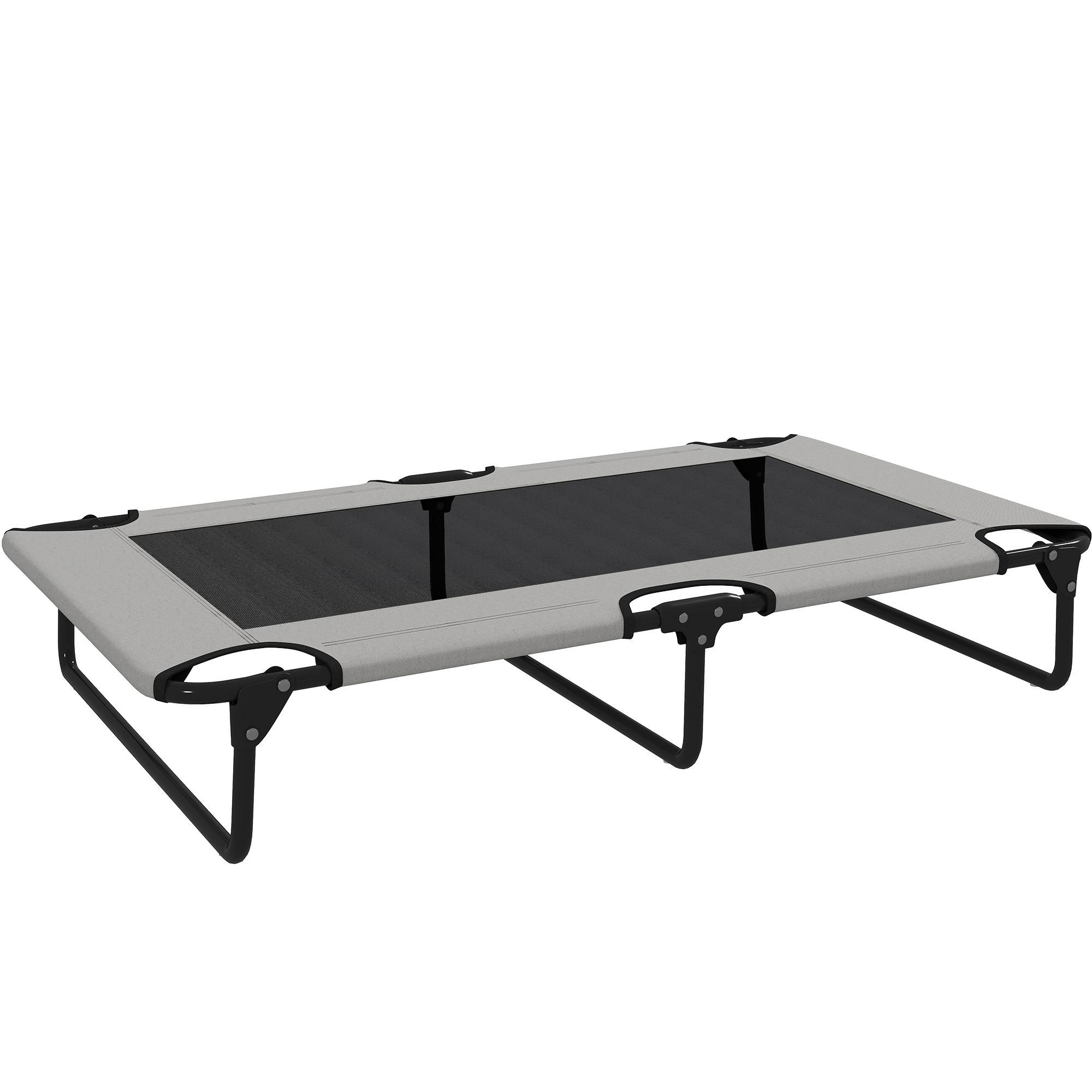 PawHut Portable Raised Dog Bed, Elevated Pet Cot with Breathable Mesh for Indoor Outdoor, for Small Medium Dogs, Red