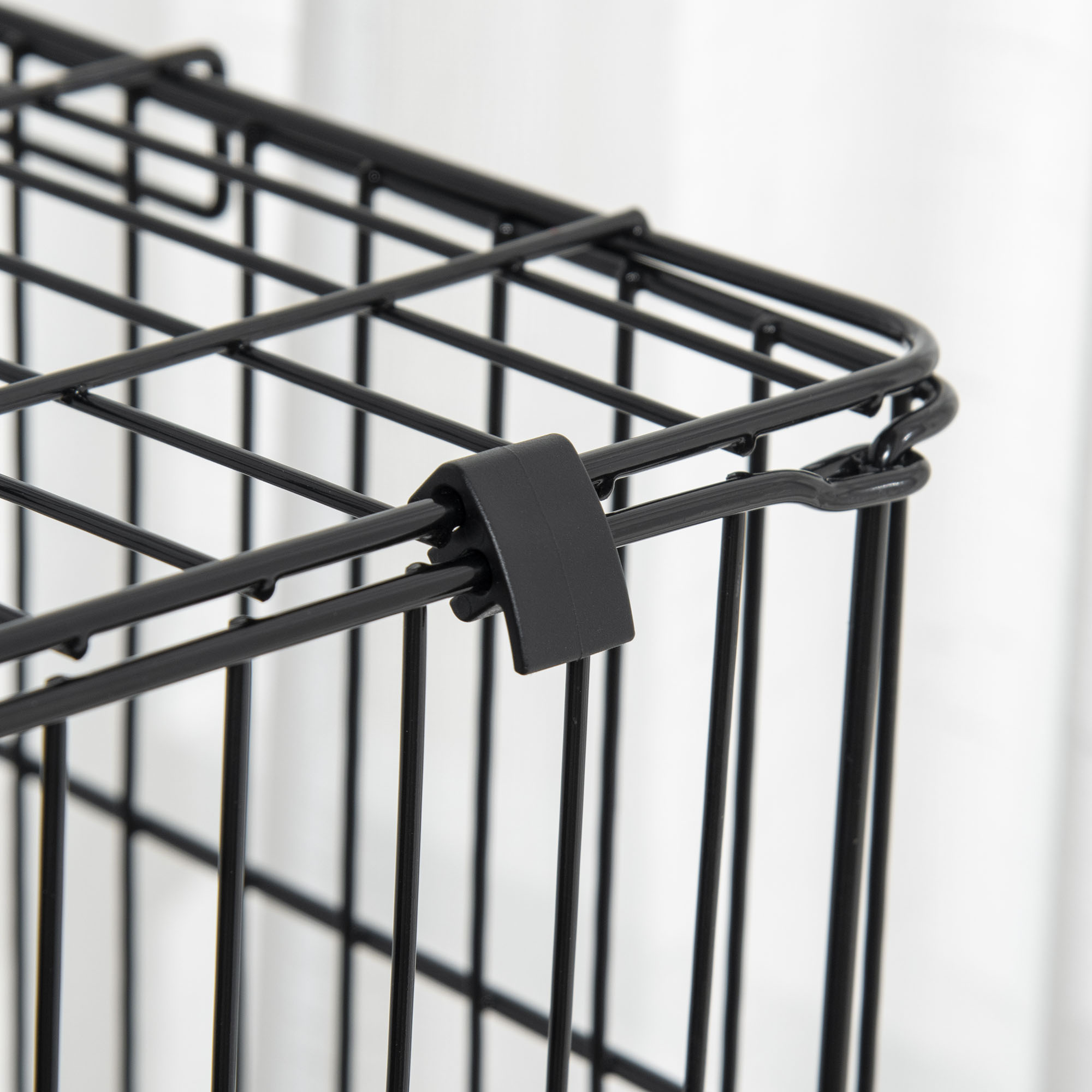 PawHut Four-Tier Small Animal Cage, for Bunnies, Ferrets, Chinchillas w/ Wheels, Tray Black 9