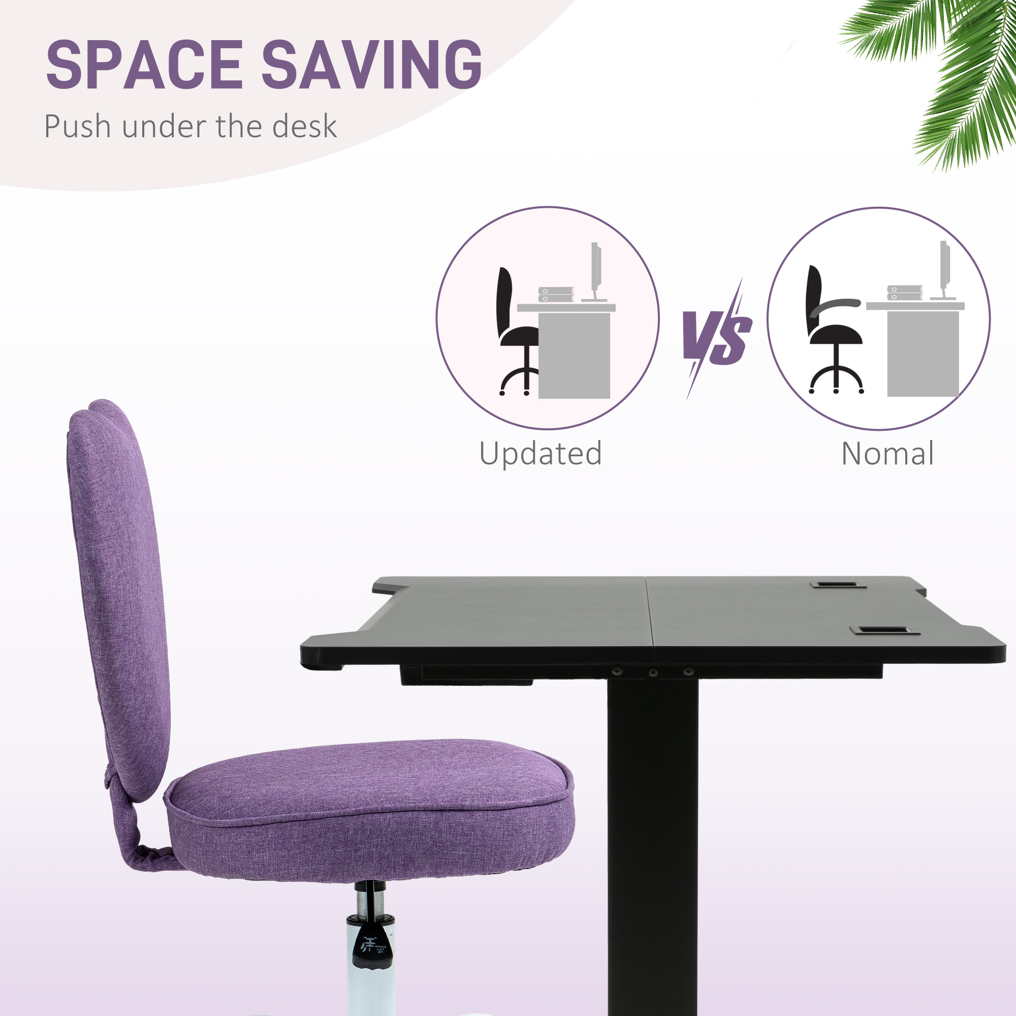 Sedia da Scrivania Lilla Poltrona da Ufficio Cameretta Ergonomica e Base Bianca | Leroy Merlin