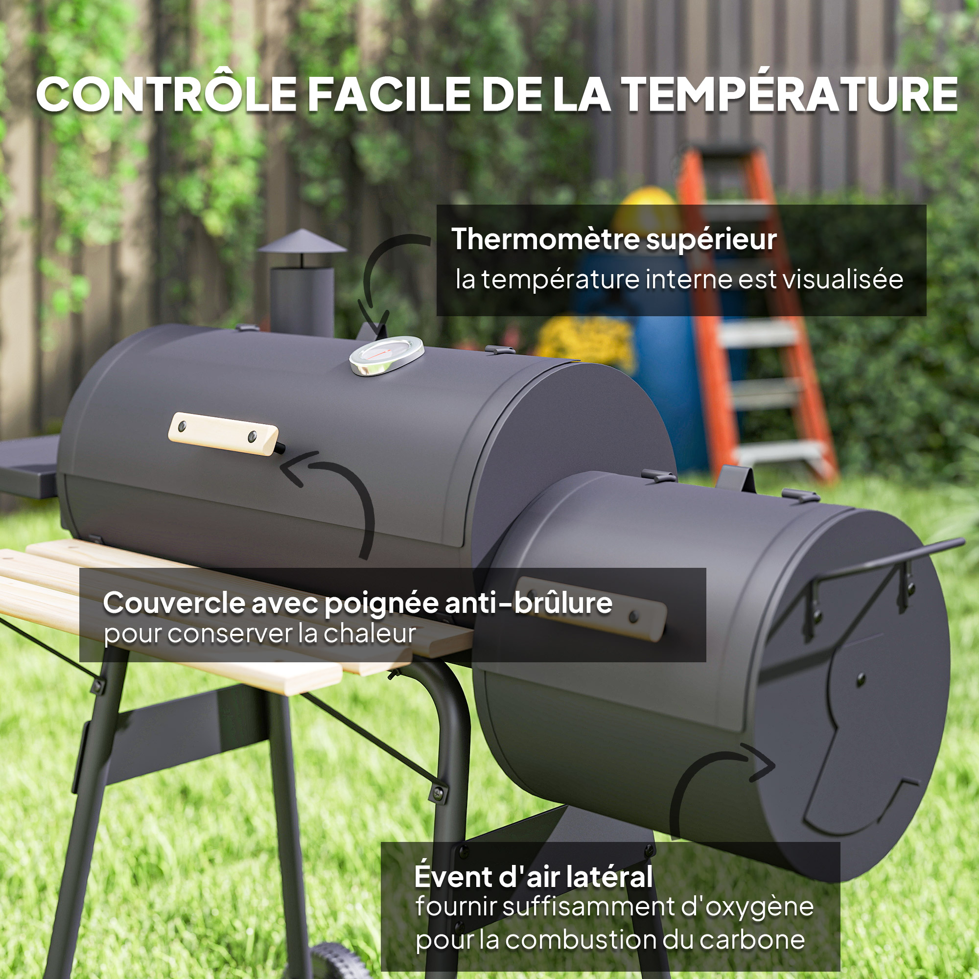 Lot De 2 Grilles D'Aération Réglables Pour Barbecue - Acier Inoxydable, 9.5 Cm