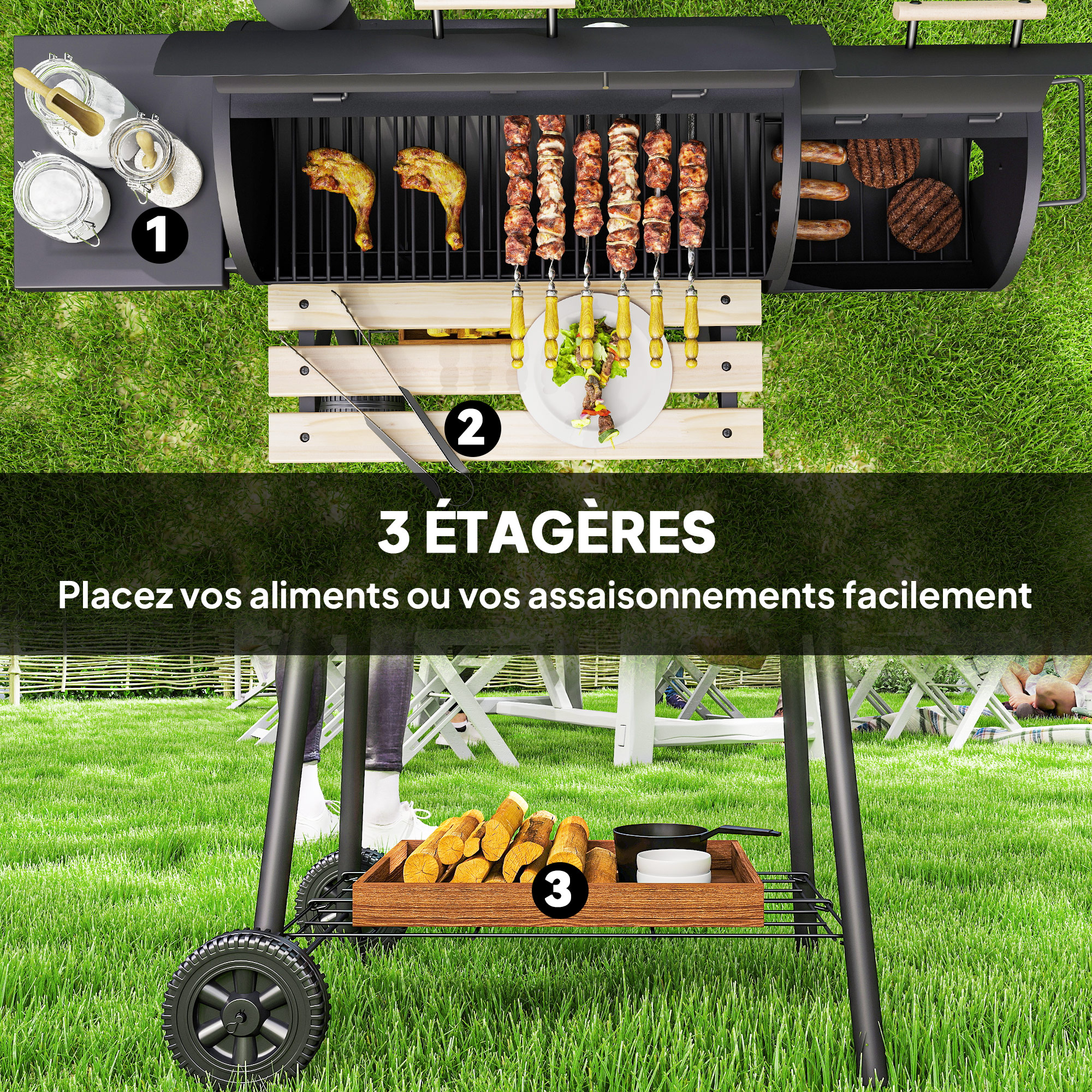 Barbecue à Charbon de Table - Jetables BBQ Charcoal Grill Portable Prêt