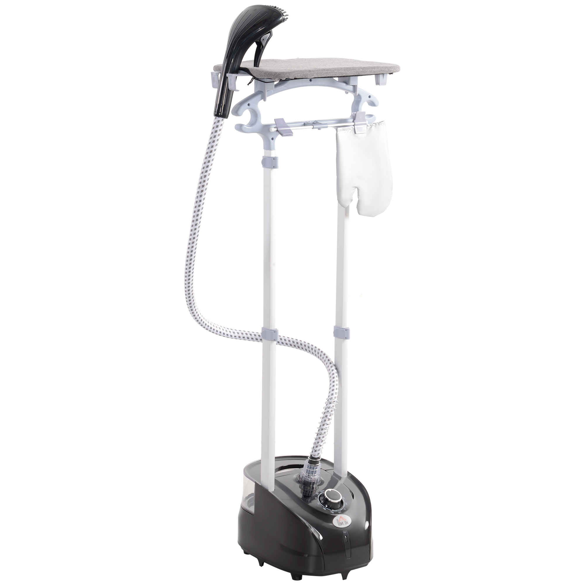 HOMCOM Défroisseur vapeur vertical 1950 W 32g/min, réservoir d'eau 2 L, tige télescopique, 11 températures réglables, noir