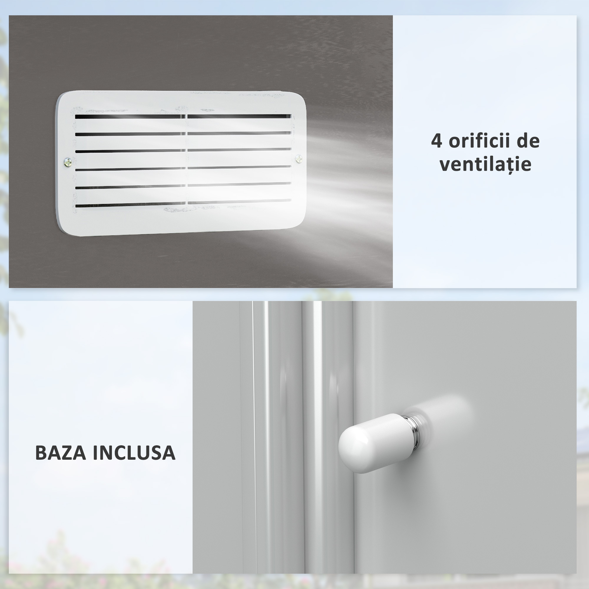  Casuta Gradina Gri 277×191×192 cm - Din Lamiera de Fier [6]