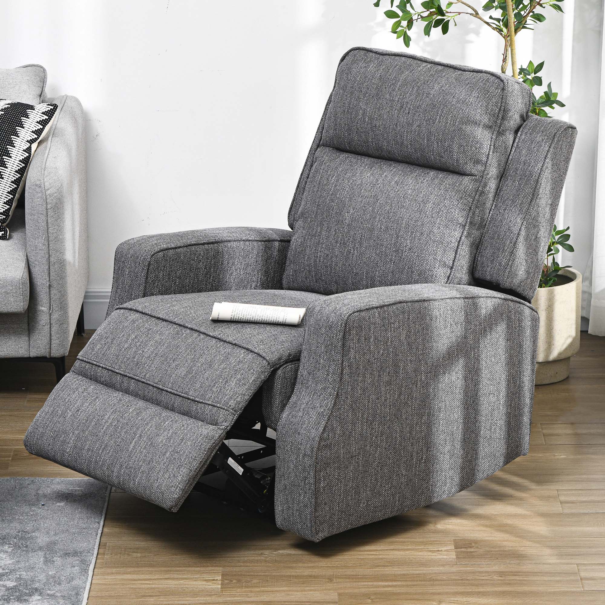Grey Cloth Recliner Chair WaterProof Piece Stretch Recliner Covers
