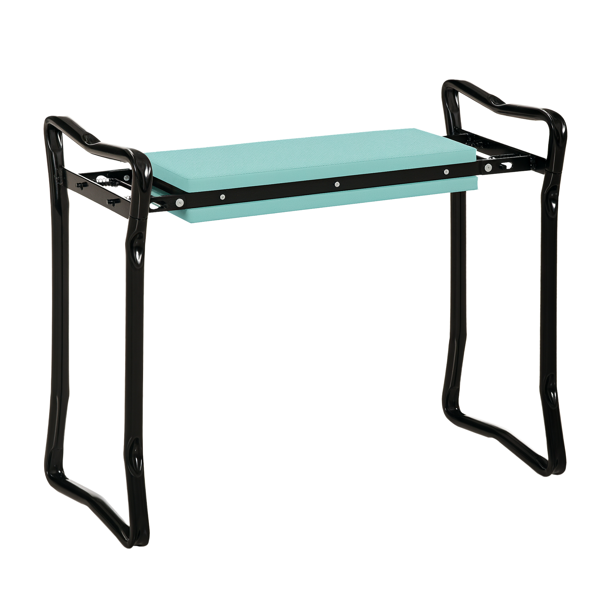 WilTec Tabouret Jardinier 2-en-1 Pliable – Agenouilloir Rembourré 150 Kg – Avec Poches Outils