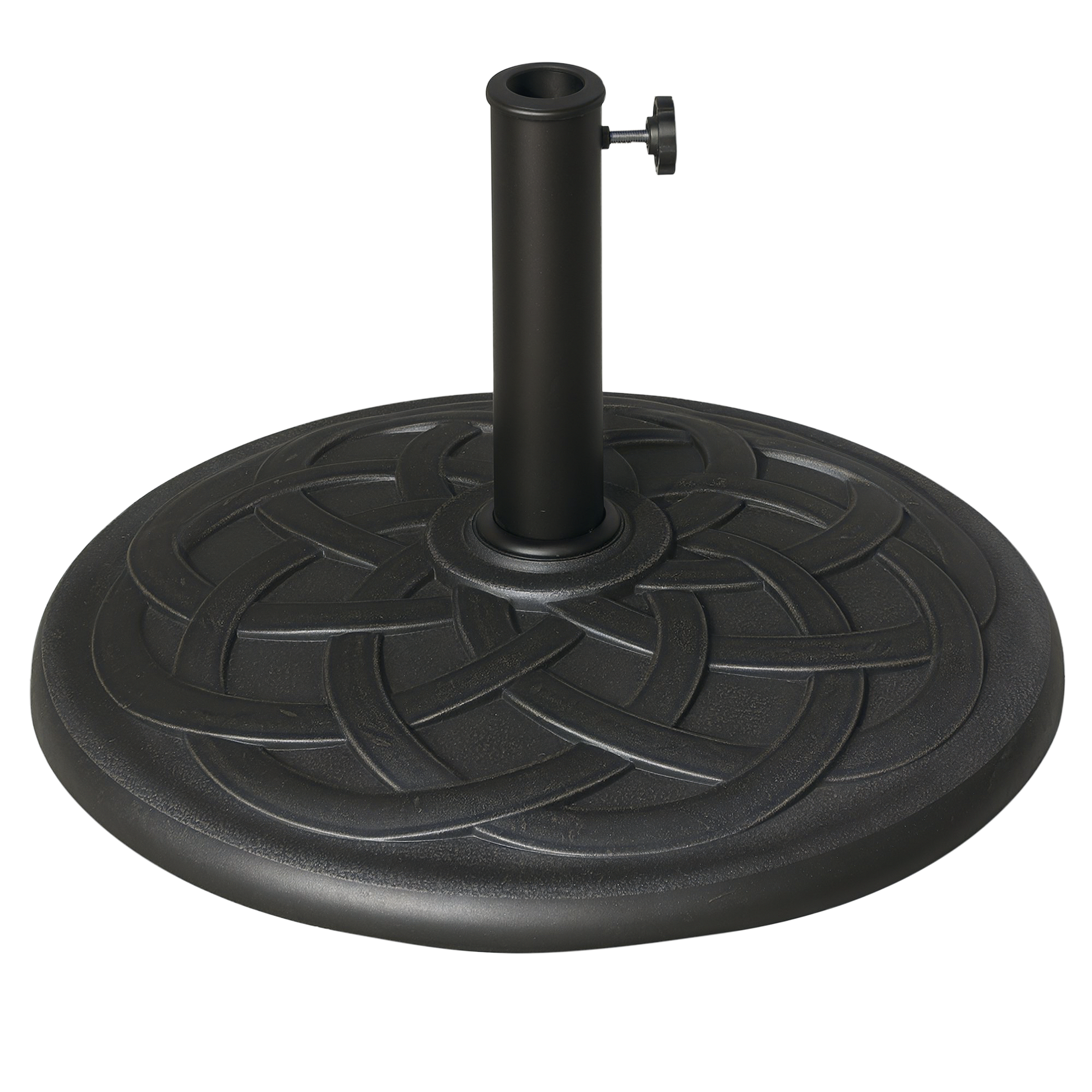 Outsunny Base Ombrellone in Resina 19kg, Decorazioni Eleganti, Accoppiatore, Antiruggine, Φ54.5cm, Stile Raffinato, Bronzo Aosom