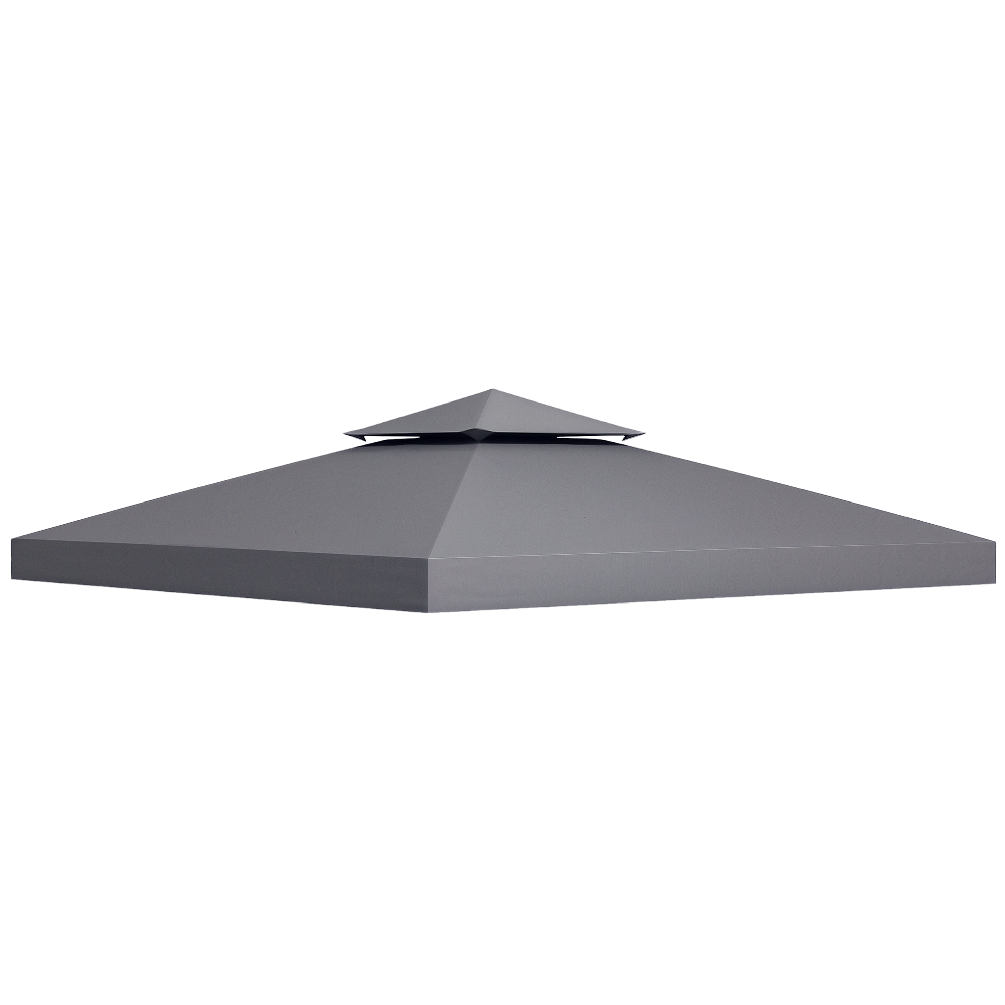 Outsunny Gazebo Canopy Roof Top Replacement Cover, 3 x 3m, Spare Part, Deep Grey (TOP ONLY)
