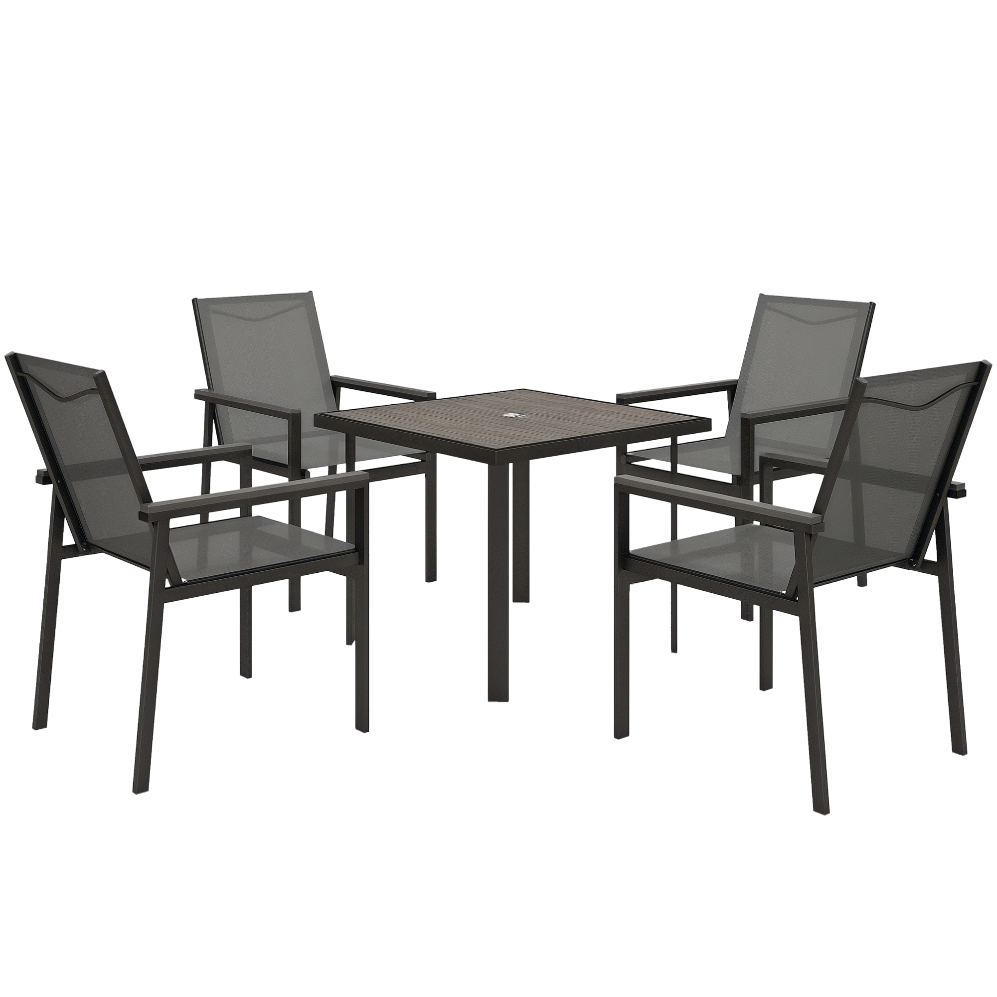 Table De Parasol Outsunny Ronde 60 Cm HDPE - Plateau Portable Avec Trou Pour Parasol Plage Et Terrasse