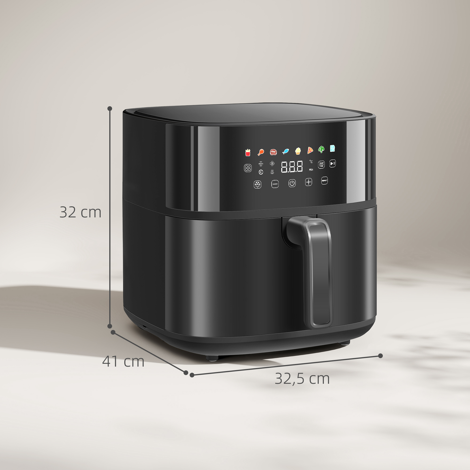 HOMCOM Dual Zone Heißluftfritteuse 8-in-1 8 L Airfryer 2