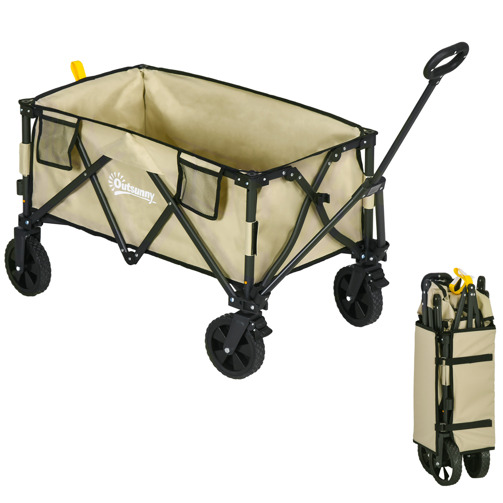 HIKENTURE Carrello pieghevole da 65 litri e portata 100 kg, pesa solo 4,9 kg, estremamente pieghevole, carrello per la spesa, per spiaggia, campeggio, shopping