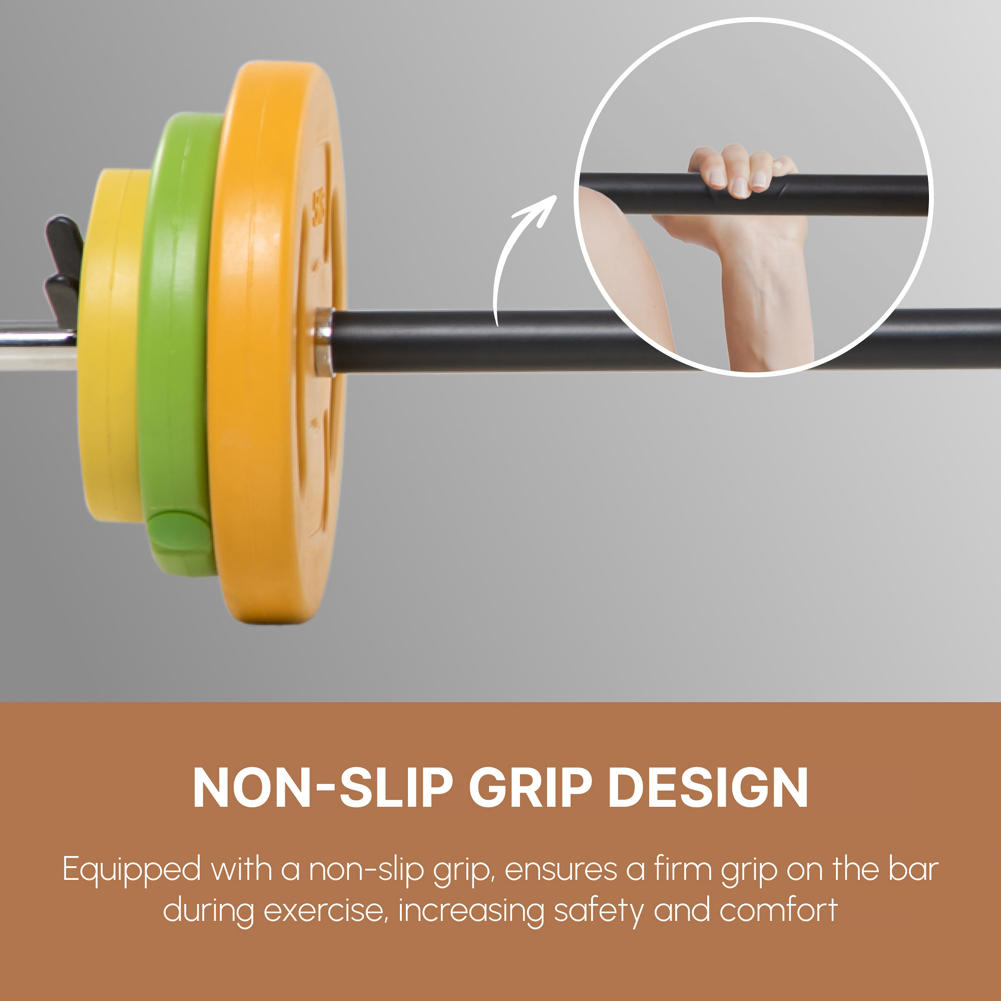 HOMCOM 20kg Barbell Weights Set, Adjustable Weights with Non-slip Handle, for Women and Men Home Gym Exercise Weight Strength Training 7
