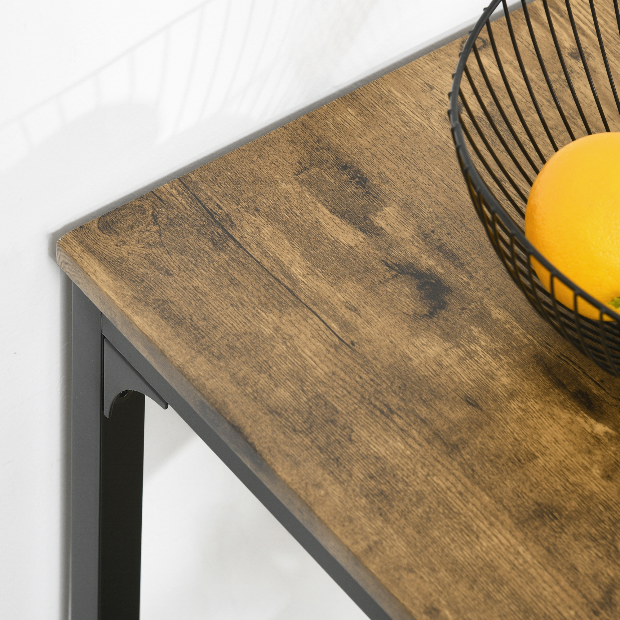 3-osaline baarikomplekt, seisev laud, 2 tooli, MDF, metallraam, veekindel, pruun