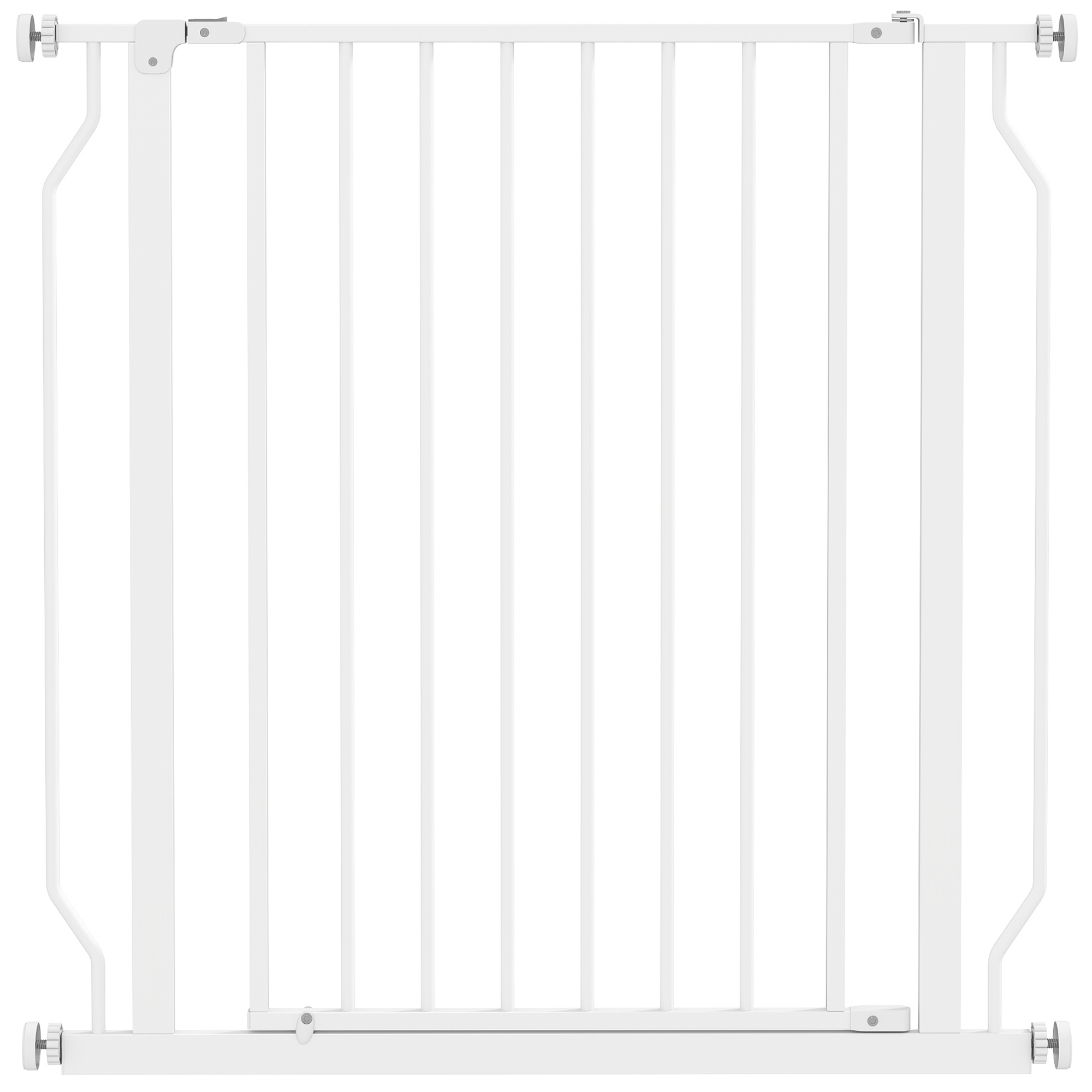PawHut Extra Wide Dog Safety Gate, with Door Pressure, for Doorways, Hallways, Staircases - Black