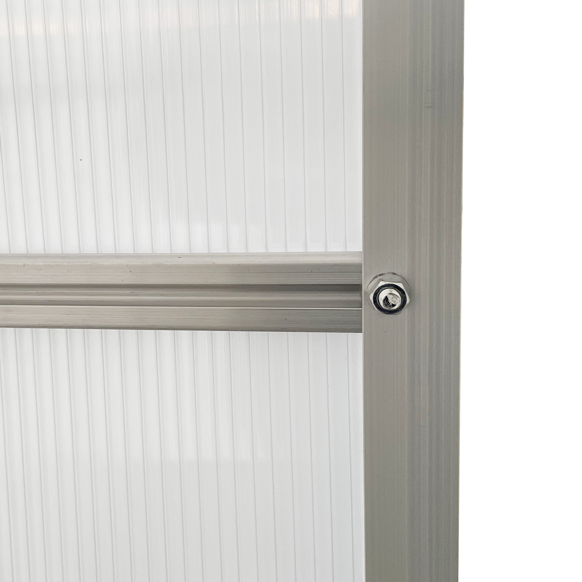 Outsunny 190 x 253 cm Walk-In Polycarbonate Greenhouse Silver-Tone 8