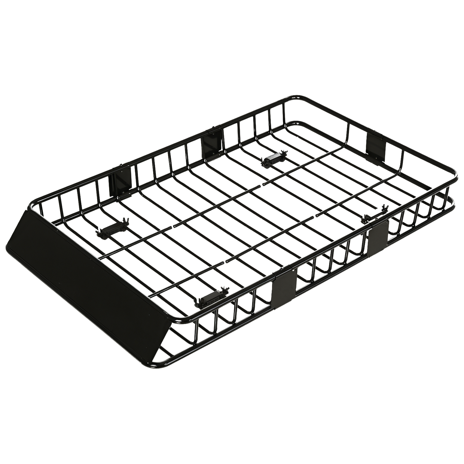 HOMCOM Portapacchi Auto Universale per Tetto in Metallo, 162x99x16cm, Nero