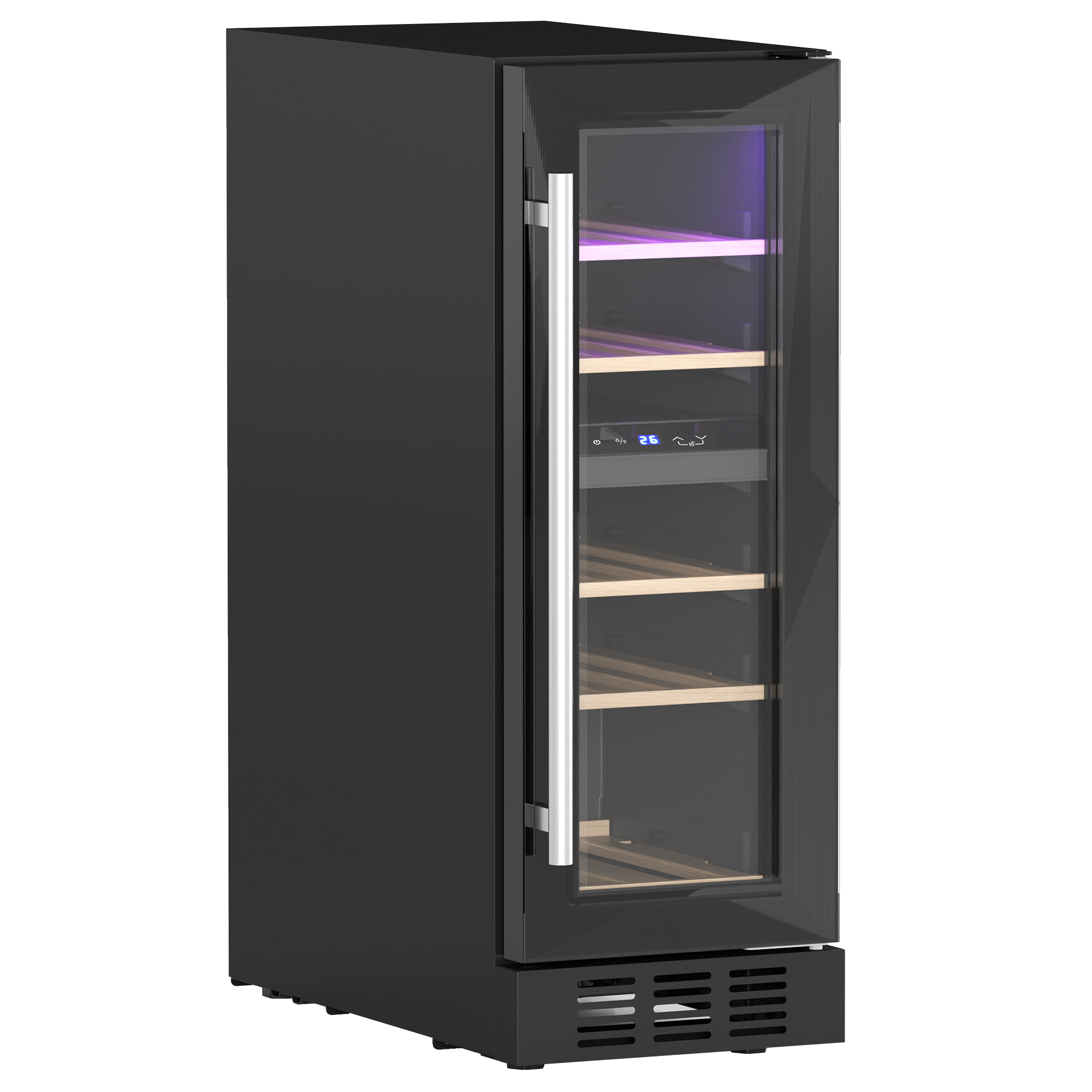 HOMCOM 16 Bottle Dual Zone 5-18℃ Wine Fridge - Black