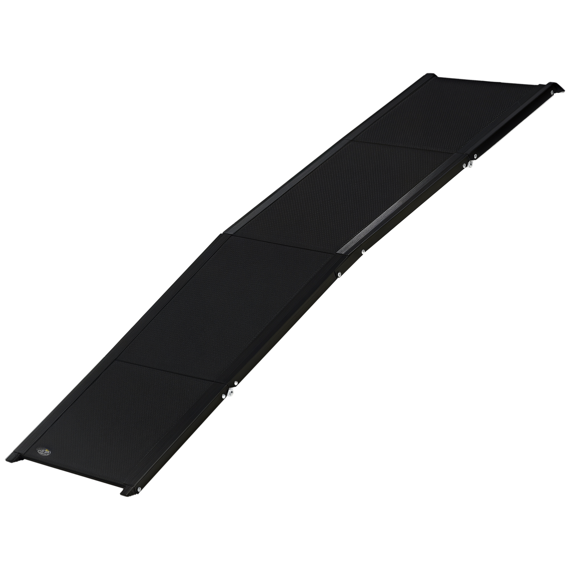 PawHut Rampa per Cani Pieghevole con Superficie Antiscivolo in MDF e Alluminio, 158×43.5×2.5 cm, Nero