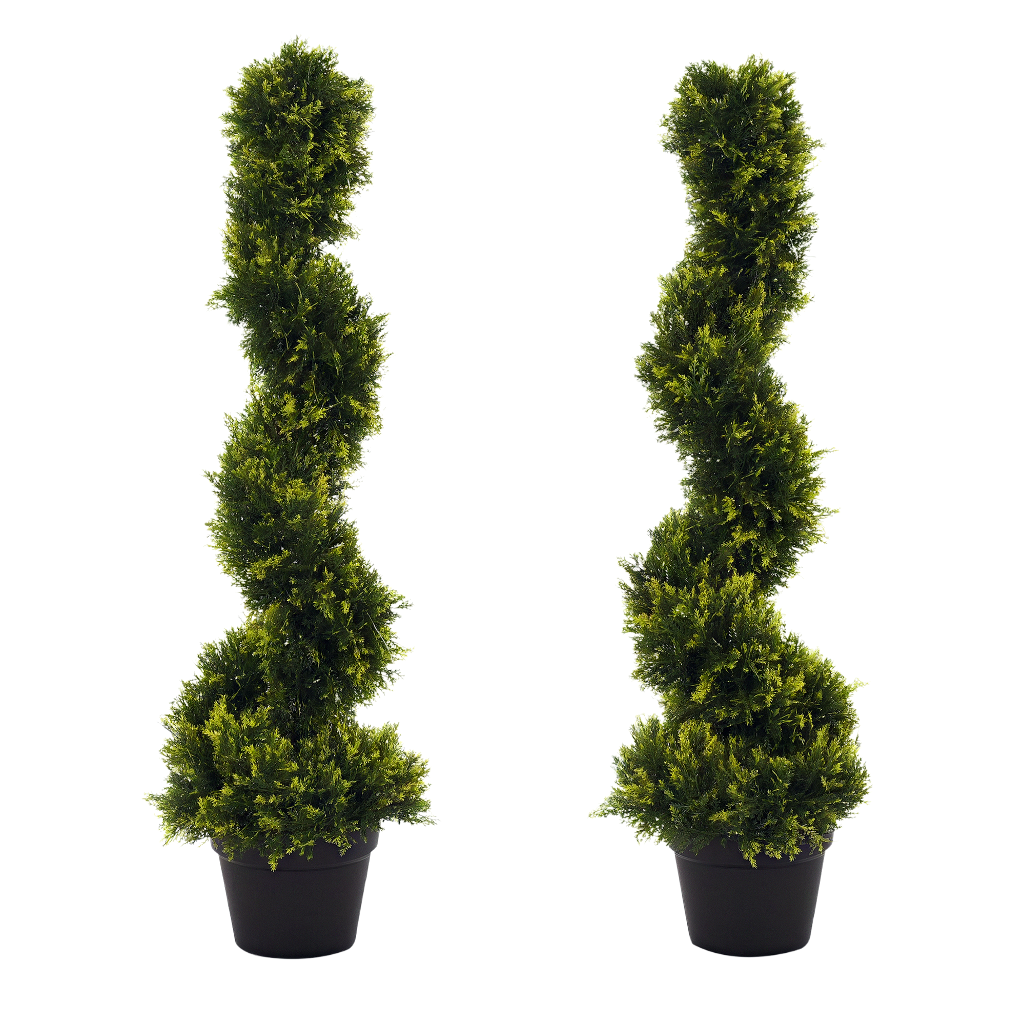 Outsunny Knstliche Spiralpflanze, Spiral-Zedernbaum mit Topf, 90 cm,  knstliche Zeder fr Auen- und Innendekoration, Dunkelgrn | Aosom.de