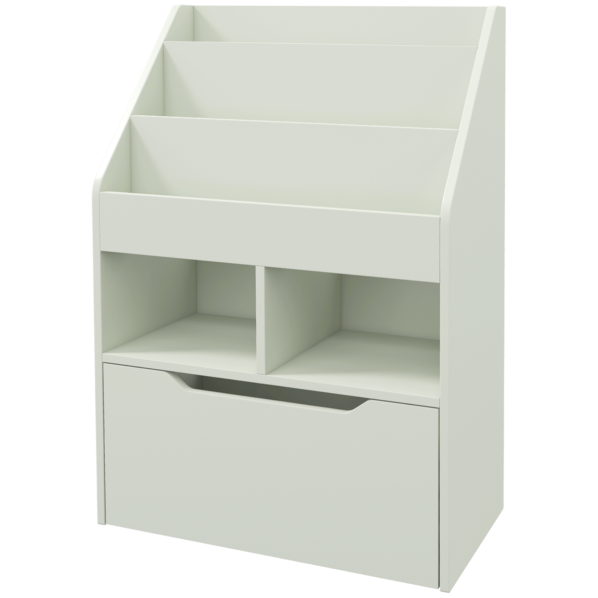 HOMCOM Etagère pour Enfants avec Tiroir, Etagère à Livres avec Compartiments, 60 x 29,9 x 90 cm, Vert
