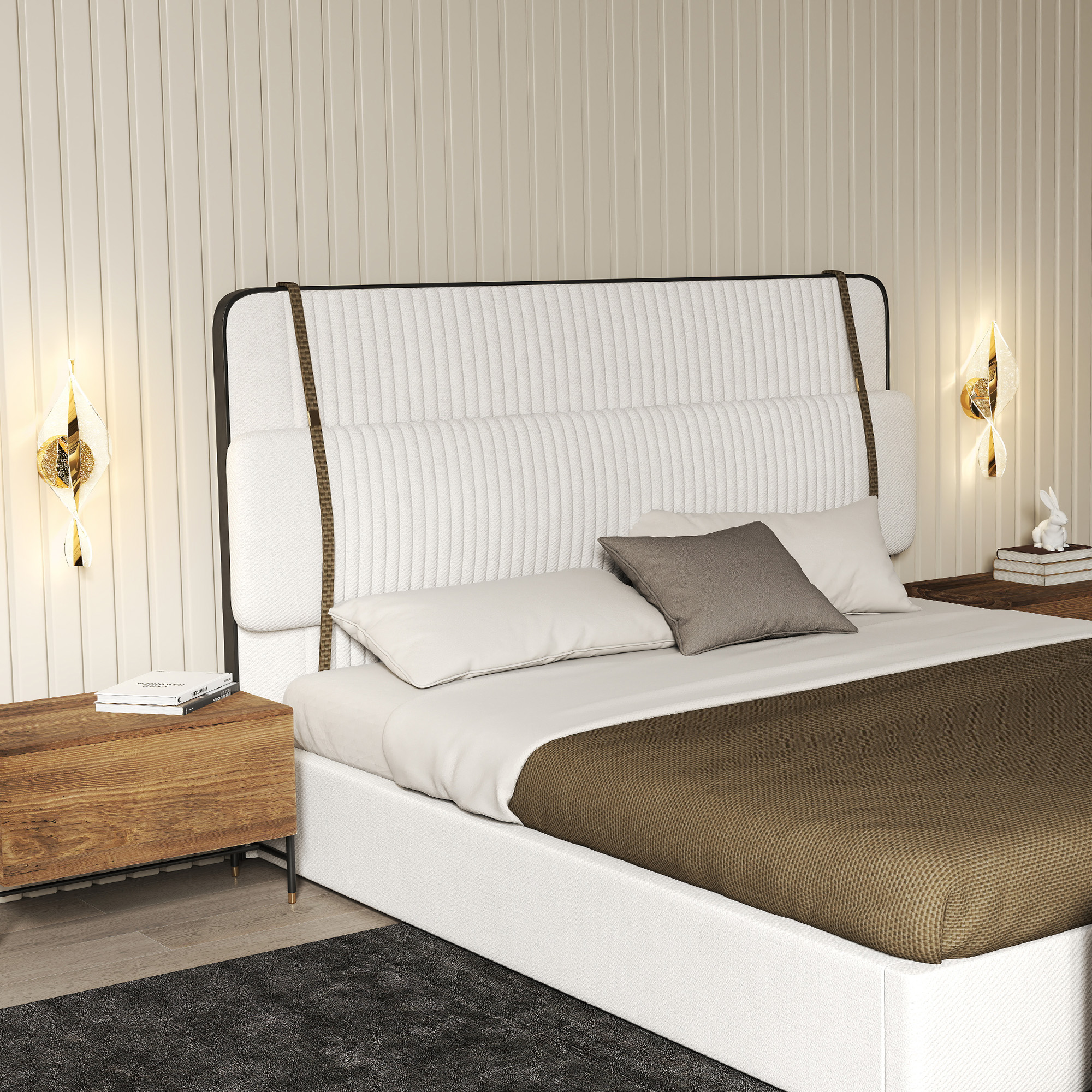 HOMCOM Led Wall Lamp 2 Pack, 13W Modern Indoor Spiral Wall Light, Colour Temperature Adjustable 3000K/4000K/6500K, for Bedroom, Living Room, Hallway, Stairs, Black