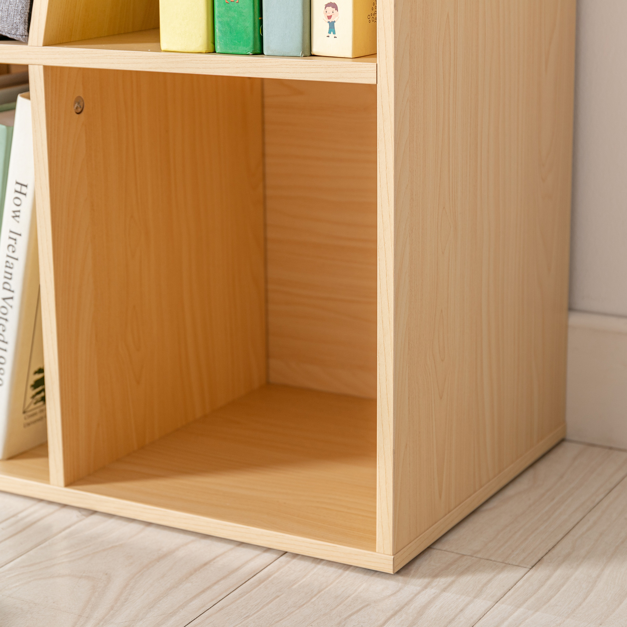 2-ühes laste riiul + pink koos padjaga, 103 cm × 30 cm × 62 cm, valge + hall