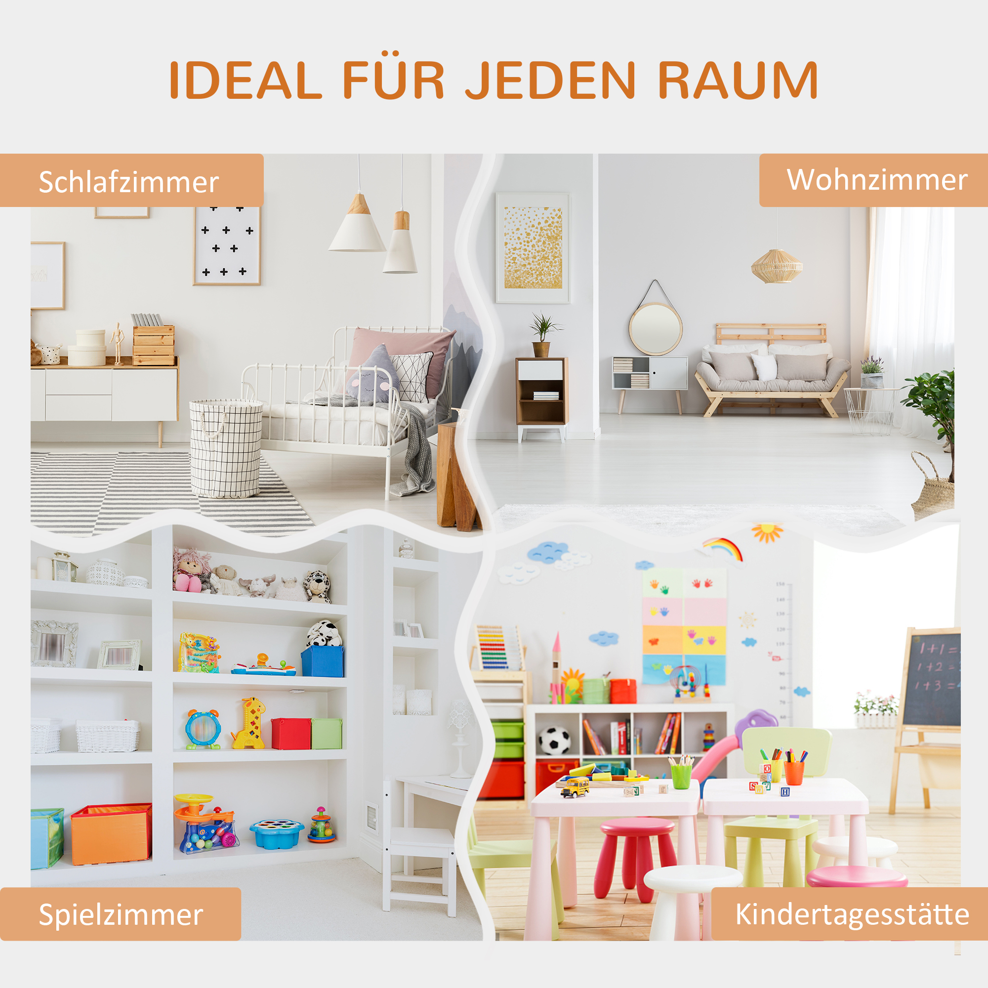2-ühes laste riiul + pink koos padjaga, 103 cm × 30 cm × 62 cm, valge + hall