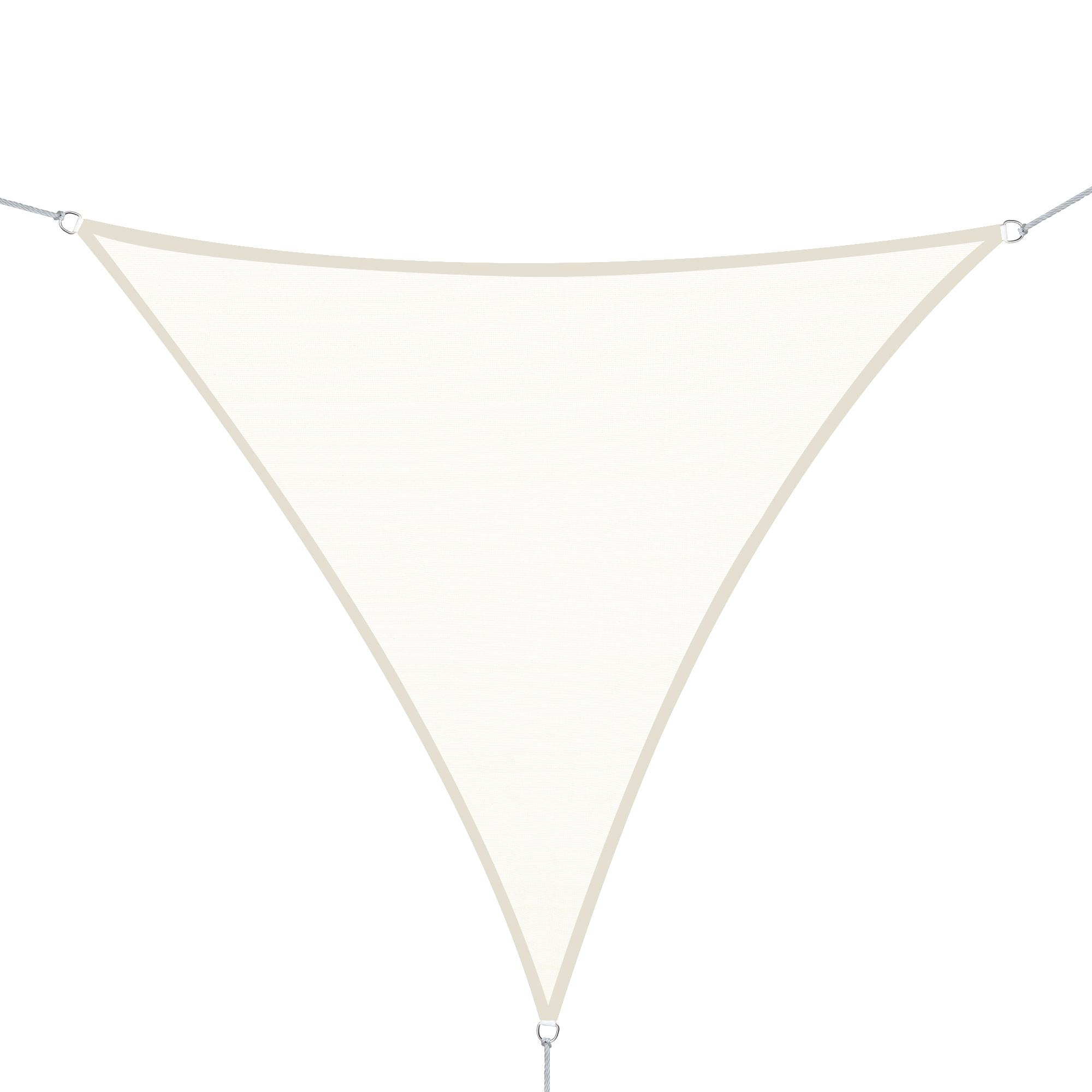 Outsunny Toldo Vela Triangular Transpirable con Protección UV, Ideal para Patio, Jardín, Piscina, Terraza 6x6x6m Beige | Aosom España