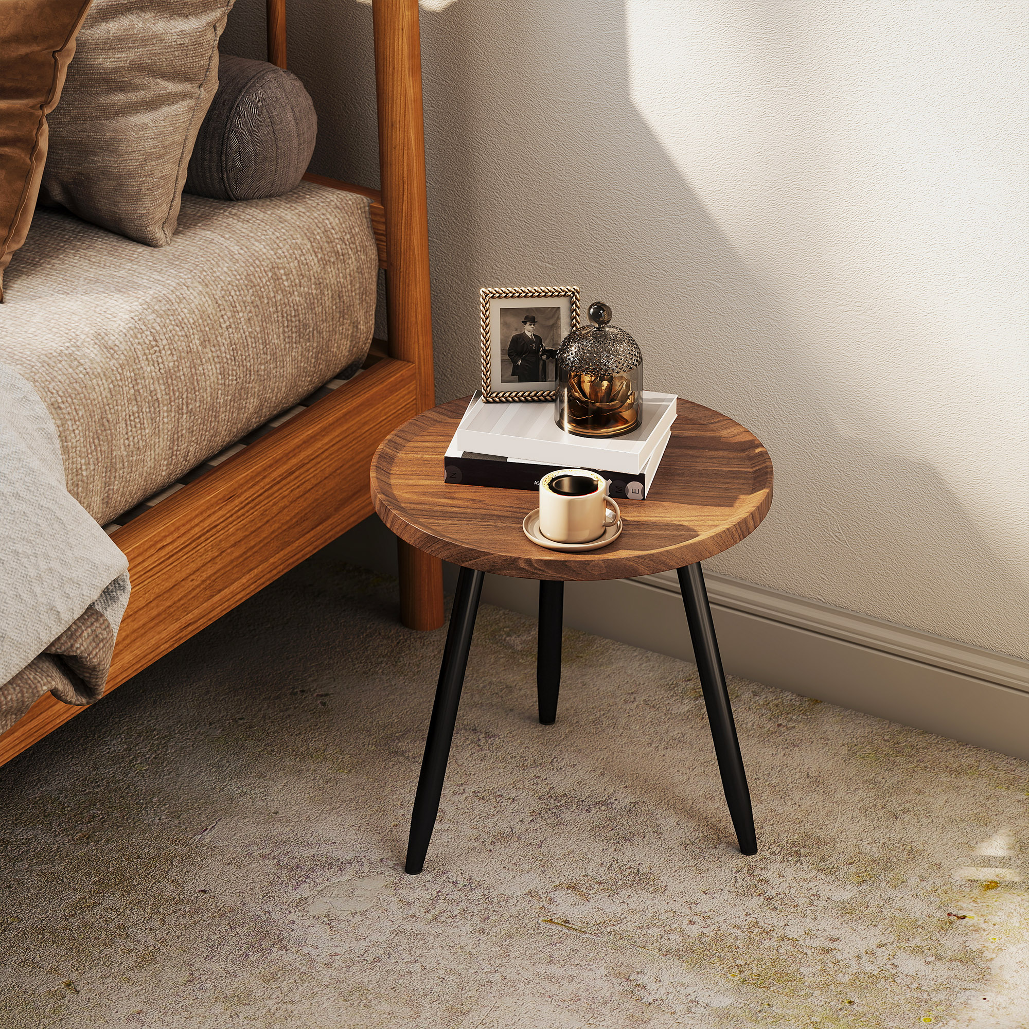HOMCOM Tavolino Lift-Up Con Piano Scorrevole E Contenitore Nascosto – Design Industrial Rustic Brown 100x45x67 Cm