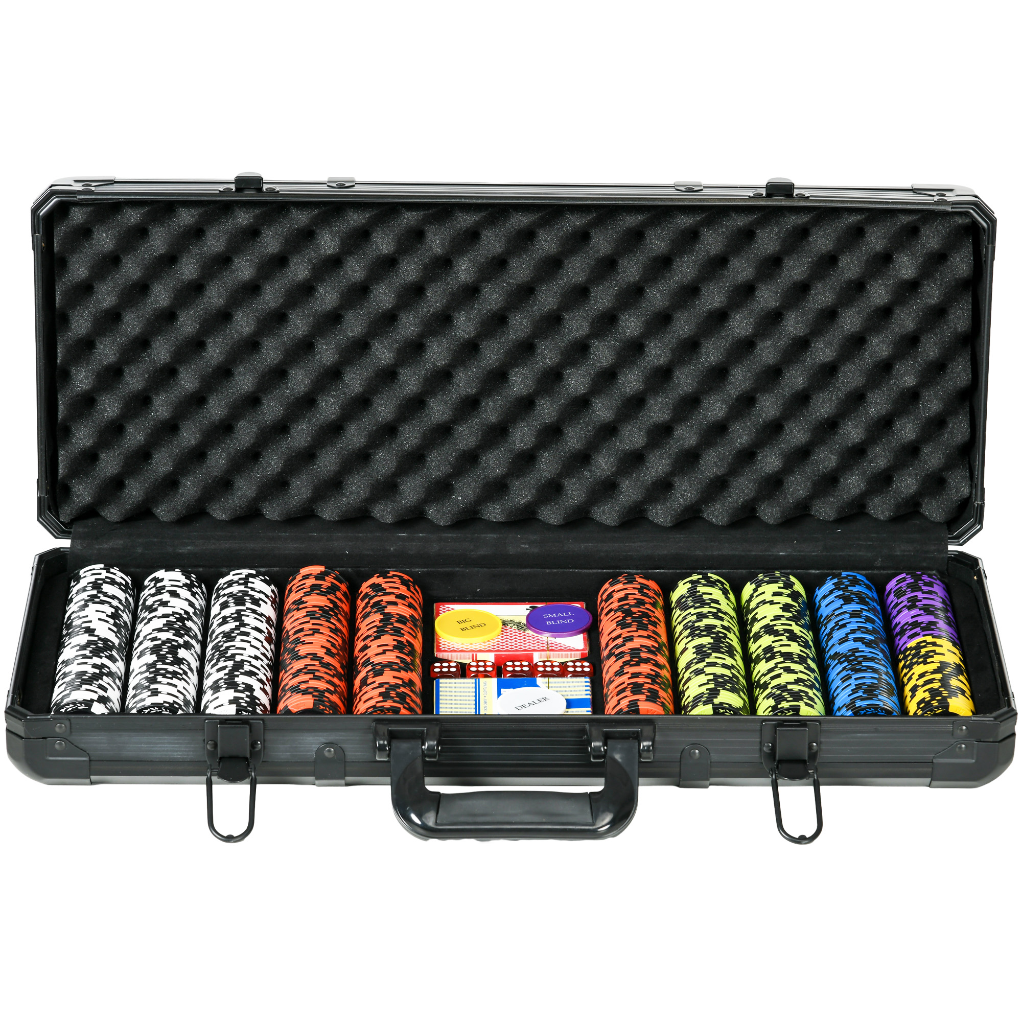 Mallette Poker 300 jetons 5 dés, 2 jeux de cartes, 1 jeton dealer - Jeux - Jouets Mallette Poker 300 jetons 5 dés, 2 jeux de cartes, 1 jeton dealer - Jeux - Jouets