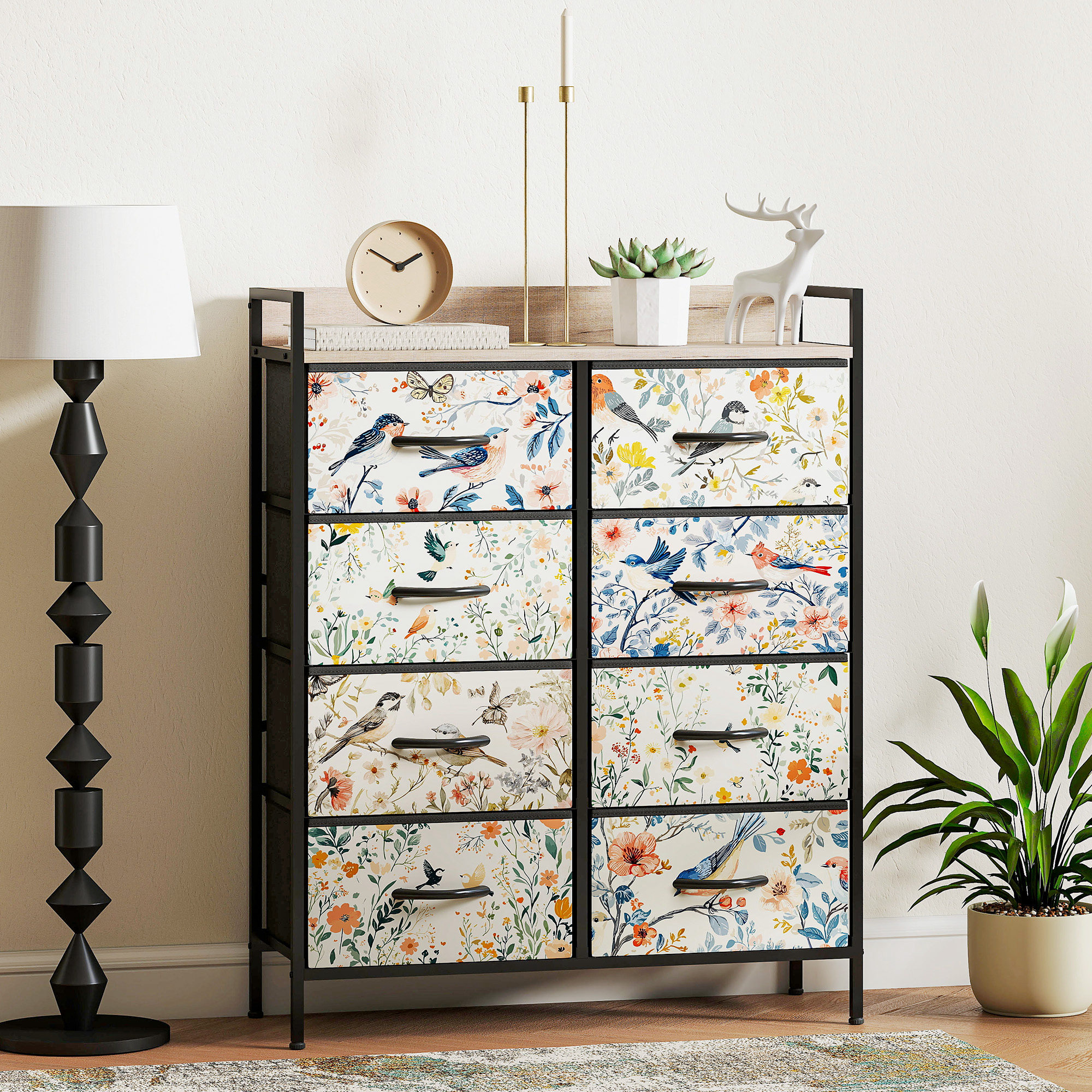 HOMCOM 8-Drawer Chest of Drawers White 2