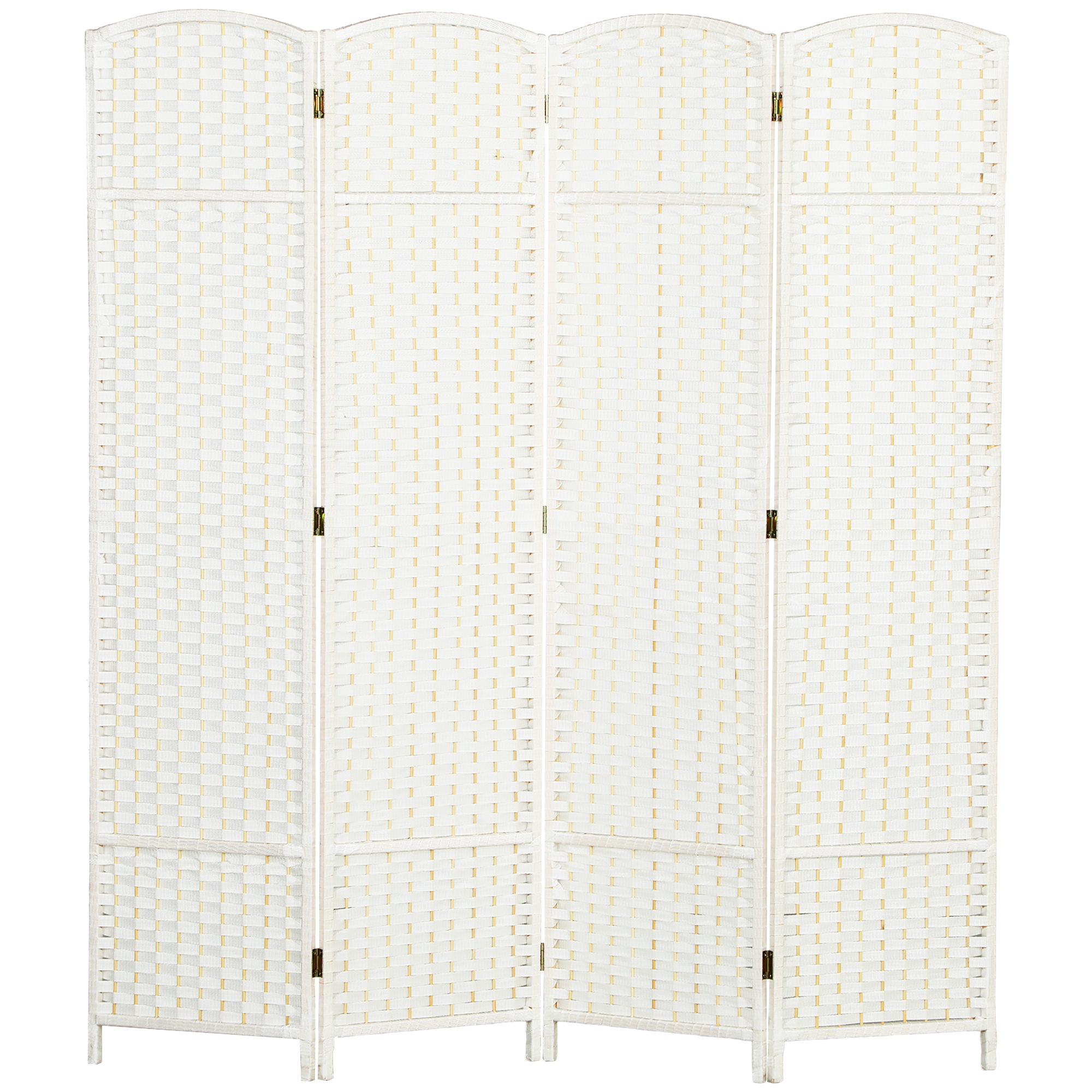 HOMCOM Paravent 4-teilig 160 x 170 cm Raumteiler Faltbar Trennwand aus Bamb günstig online kaufen