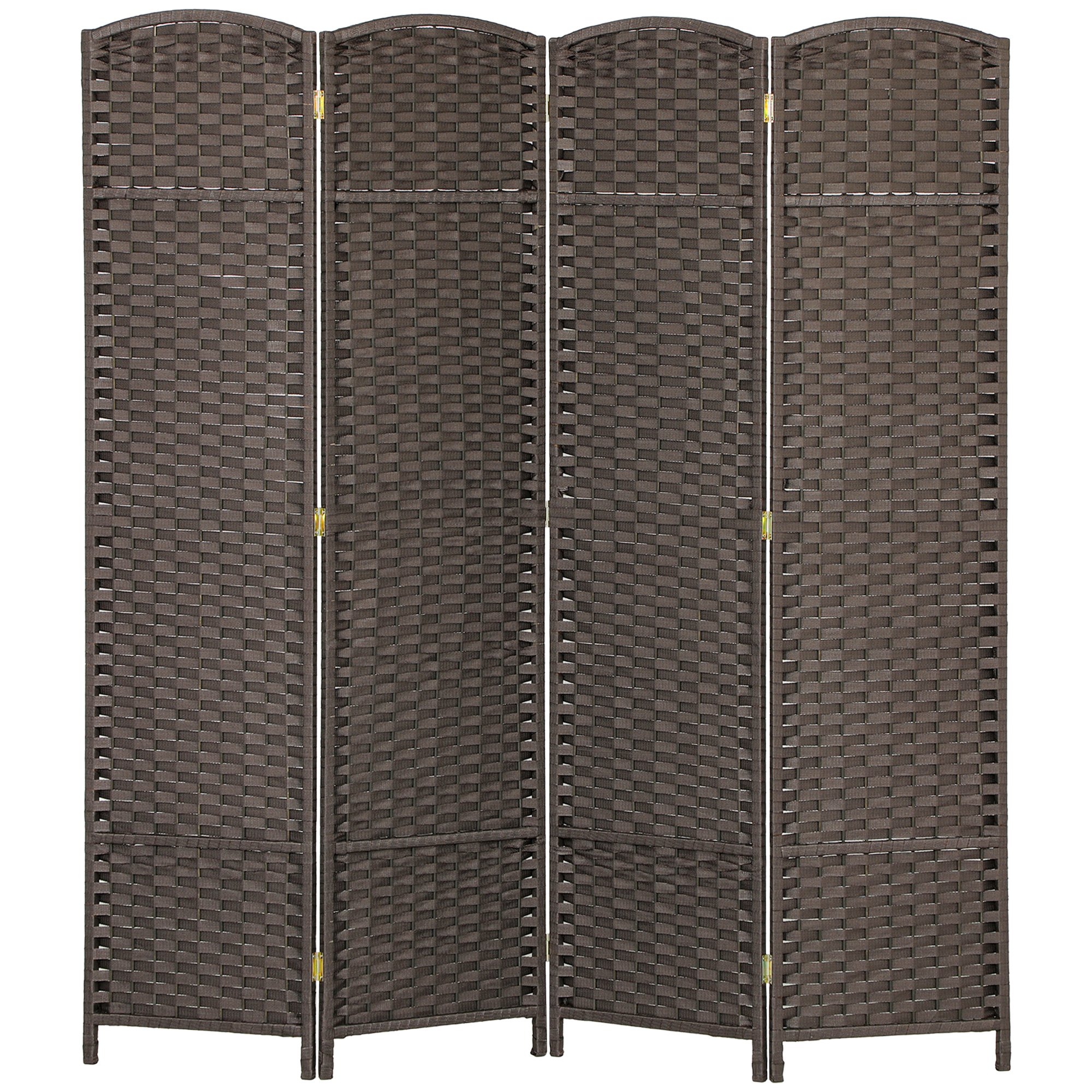 HOMCOM Paravent 4-teilig 160 x 170 cm Raumteiler Faltbar Trennwand aus Bamb günstig online kaufen