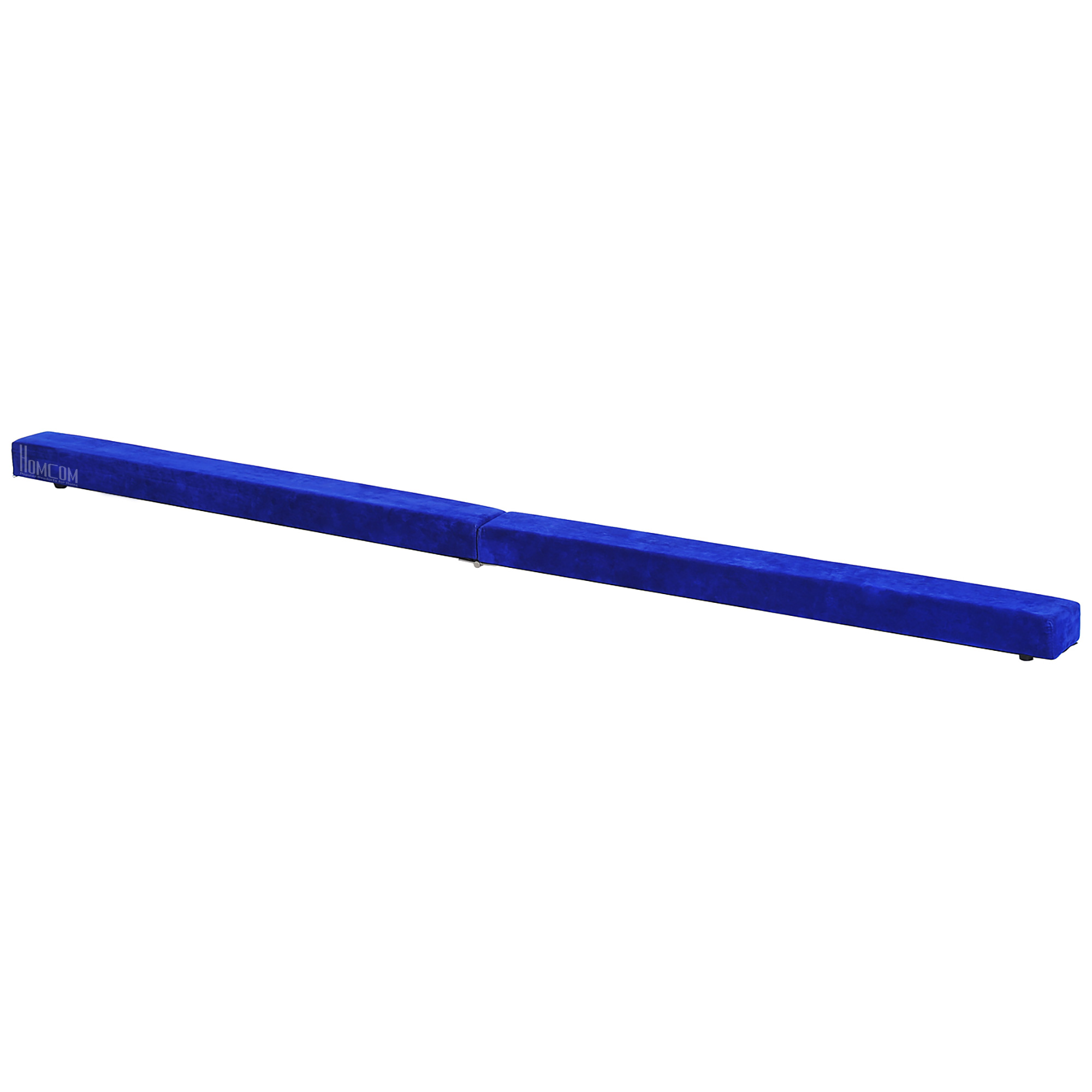 HOMCOM Barra de Equilibrio Gimnasia Plegable 210 cm Barra de Gimnasia Artística para Niños Adultos Entrenamiento en Casa Azul