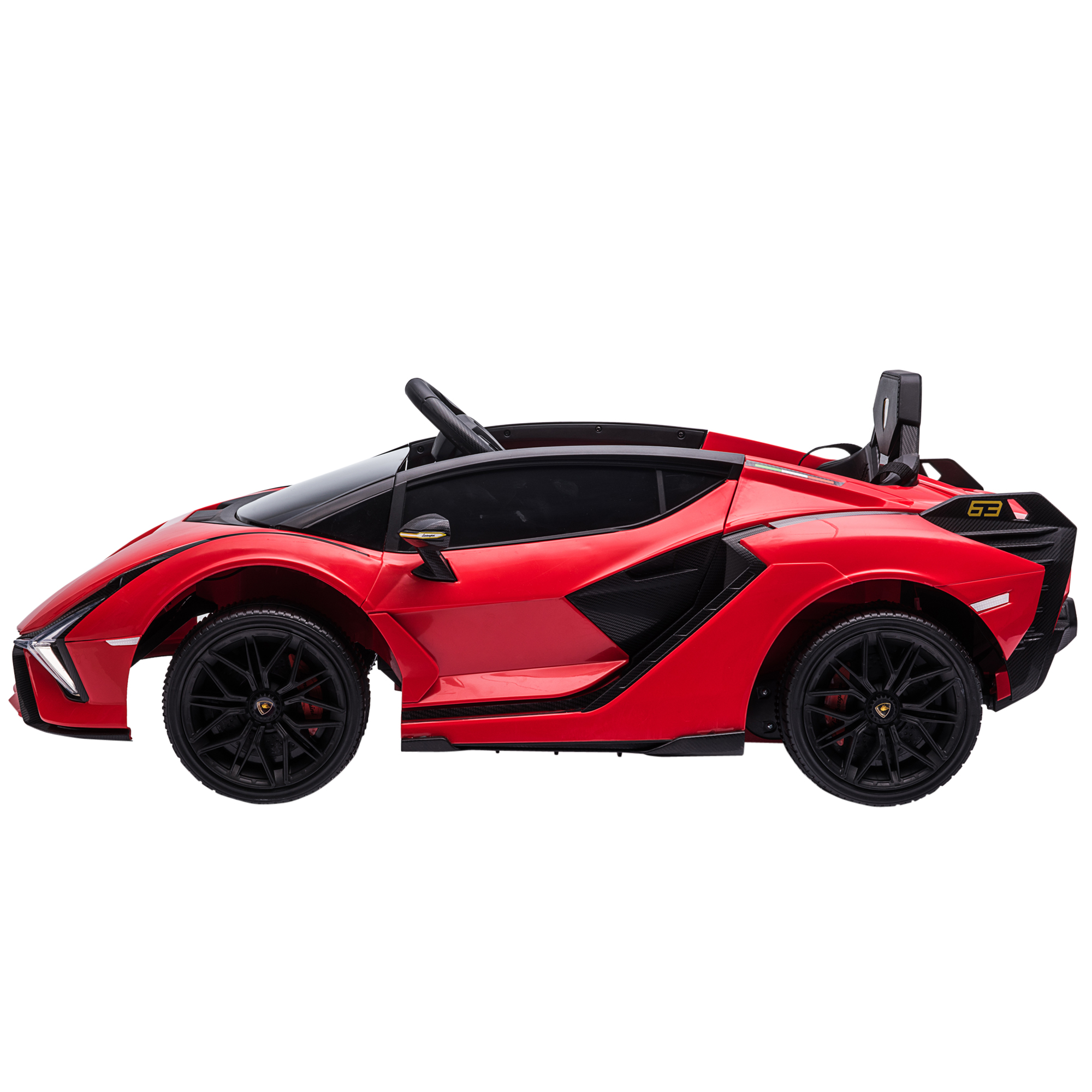 spielzeug elektroauto mit fernbedienung HOMCOM Kinderfahrzeug 12V 2 Fahrmodi Lamborghini SIAN SUV-Auto