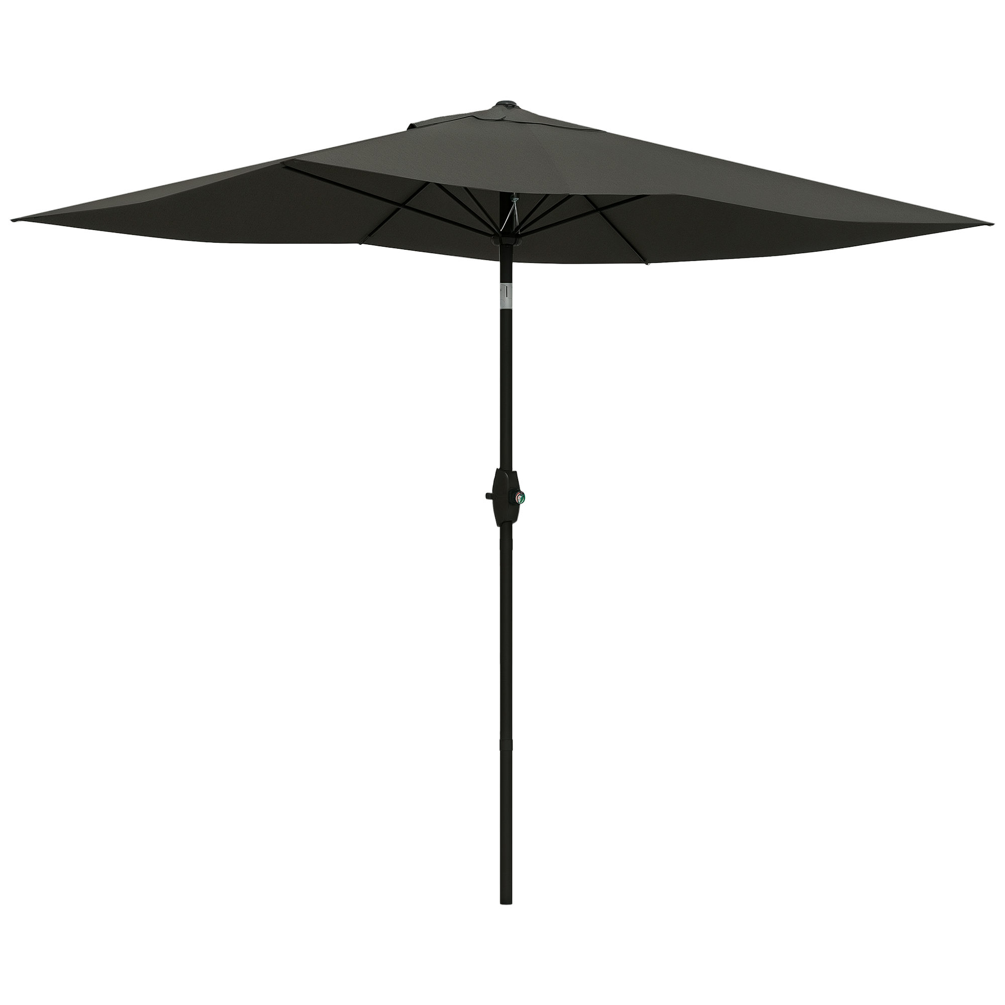 Image of Outsunny Ombrellone da Giardino Rettangolare 2x3 m Inclinabile con Apertura a Manovella, Grigio Aosom006