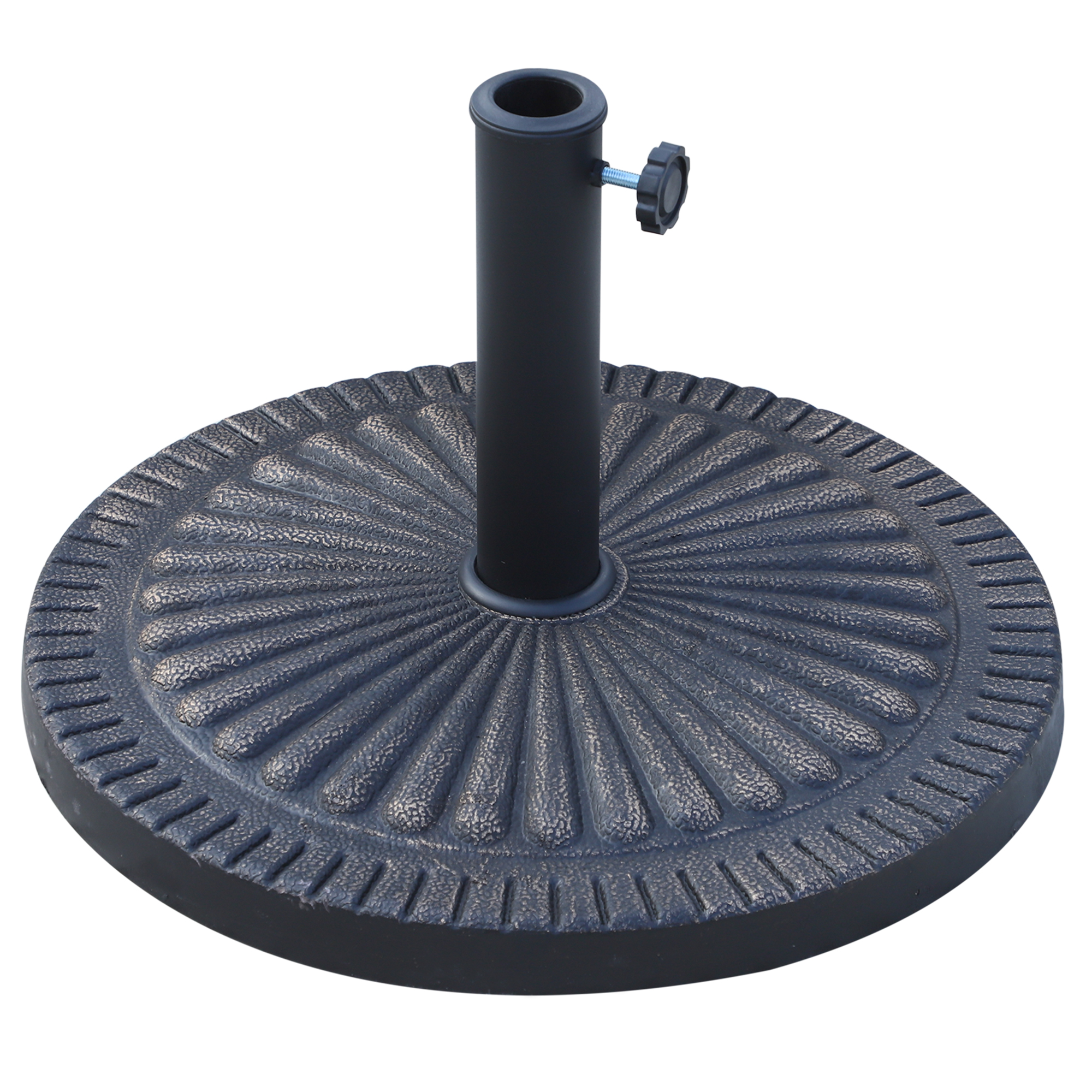 Outsunny 14kg Garden Parasol Base, Round Resin Sun Umbrella Base, Outdoor Umbrella Stand for 38mm or... from Aosom