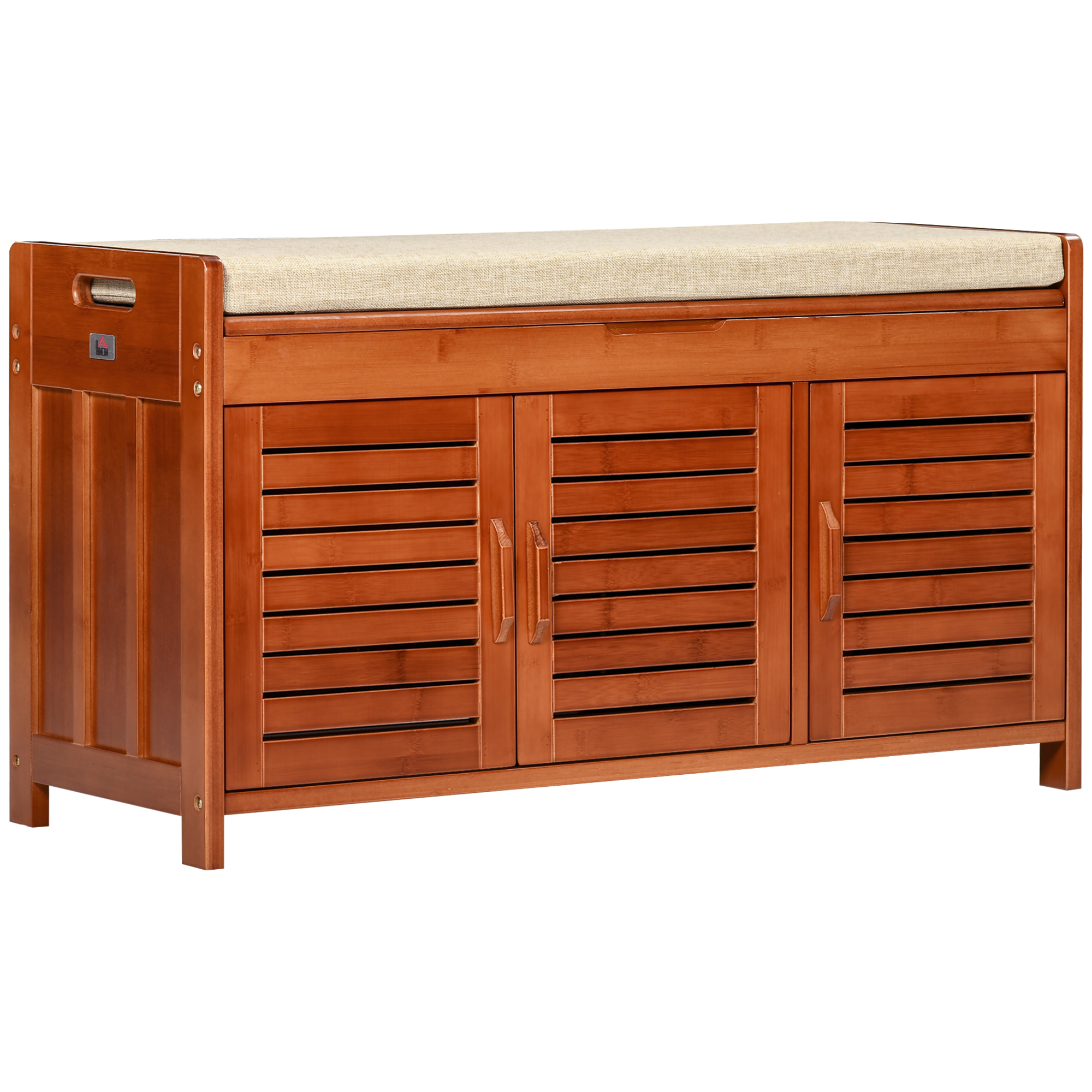 Banc Range-chaussures étroit Avec Siège - Rustique - 100x30x69.5 Cm - Supporte 81.6 Kg - Pour Entrée, Couloir, Chambre