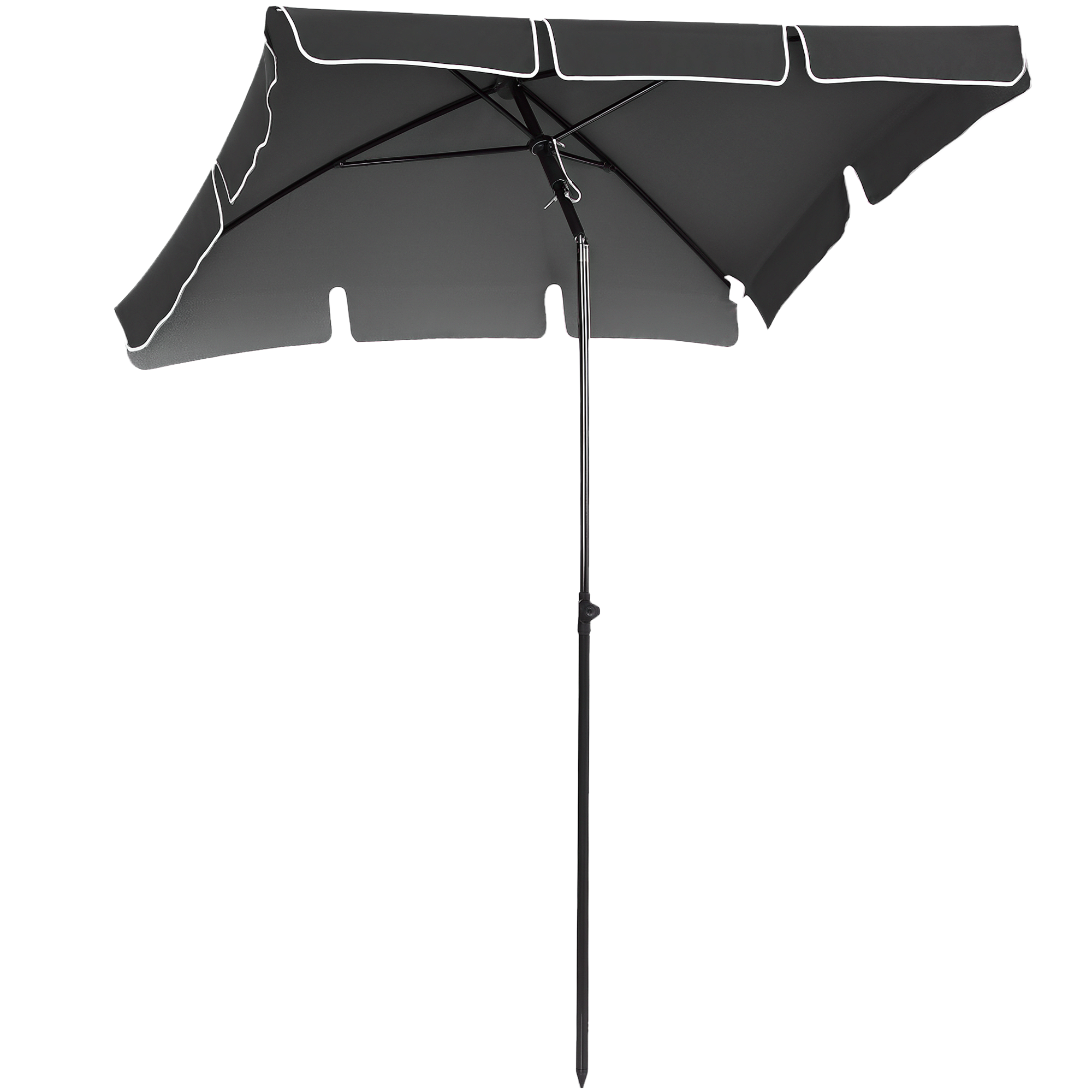 Outsunny Sonnenschirm Balkonschirm, Sonnenschutz, knickbar, Grau, günstig online kaufen