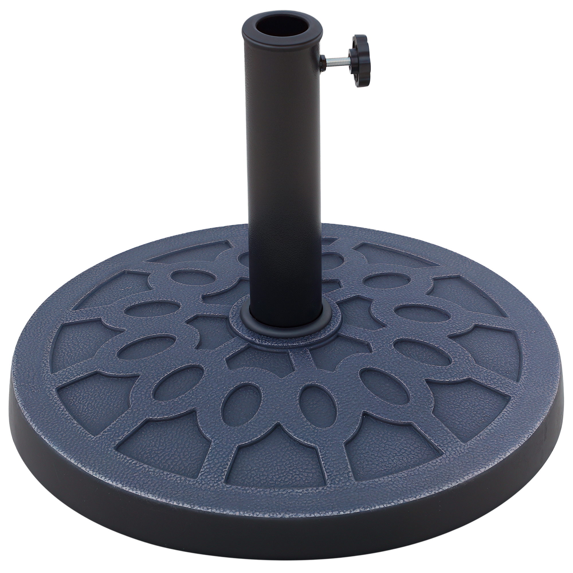 Outsunny Base per Ombrellone Rotondo per Pali da Ø38 e Ø48 mm, in Resina e Acciaio, Ø45 cm, Bronzo