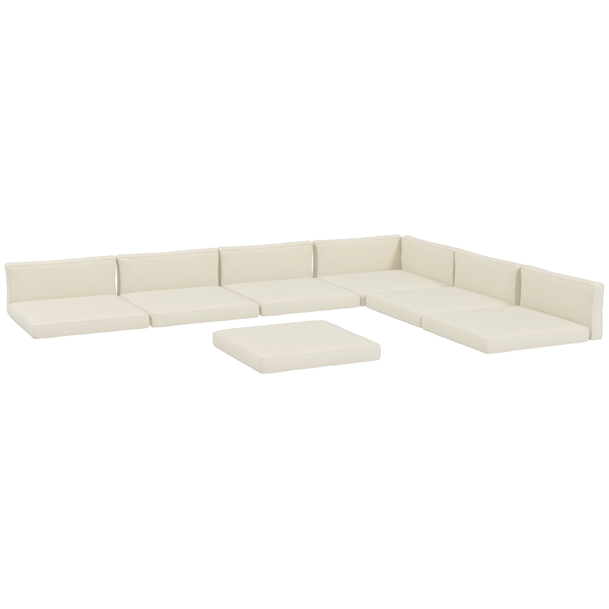 Outsunny Set of 14 Dining Set Cushions - Cream